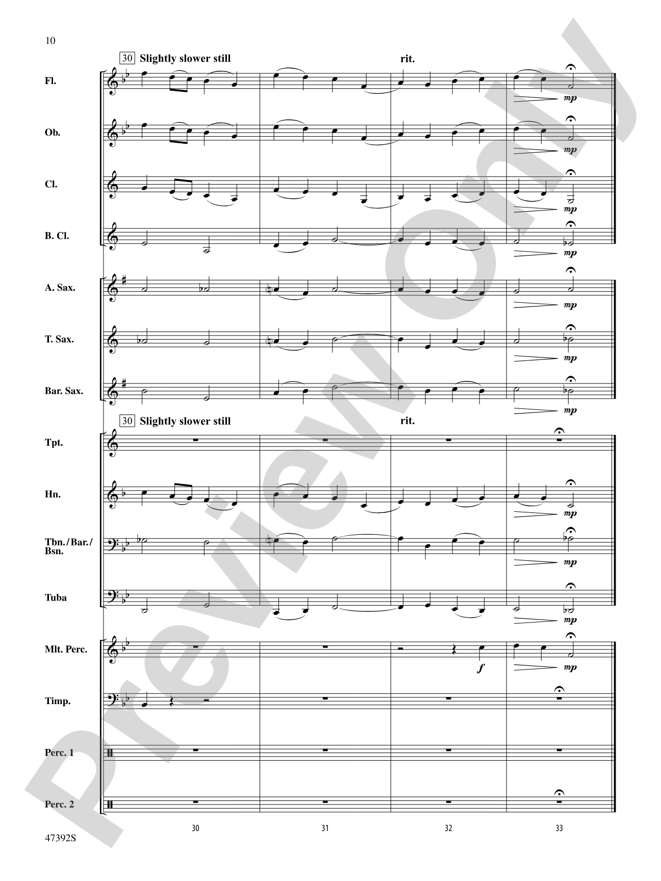 Lincolnshire Posy: Score