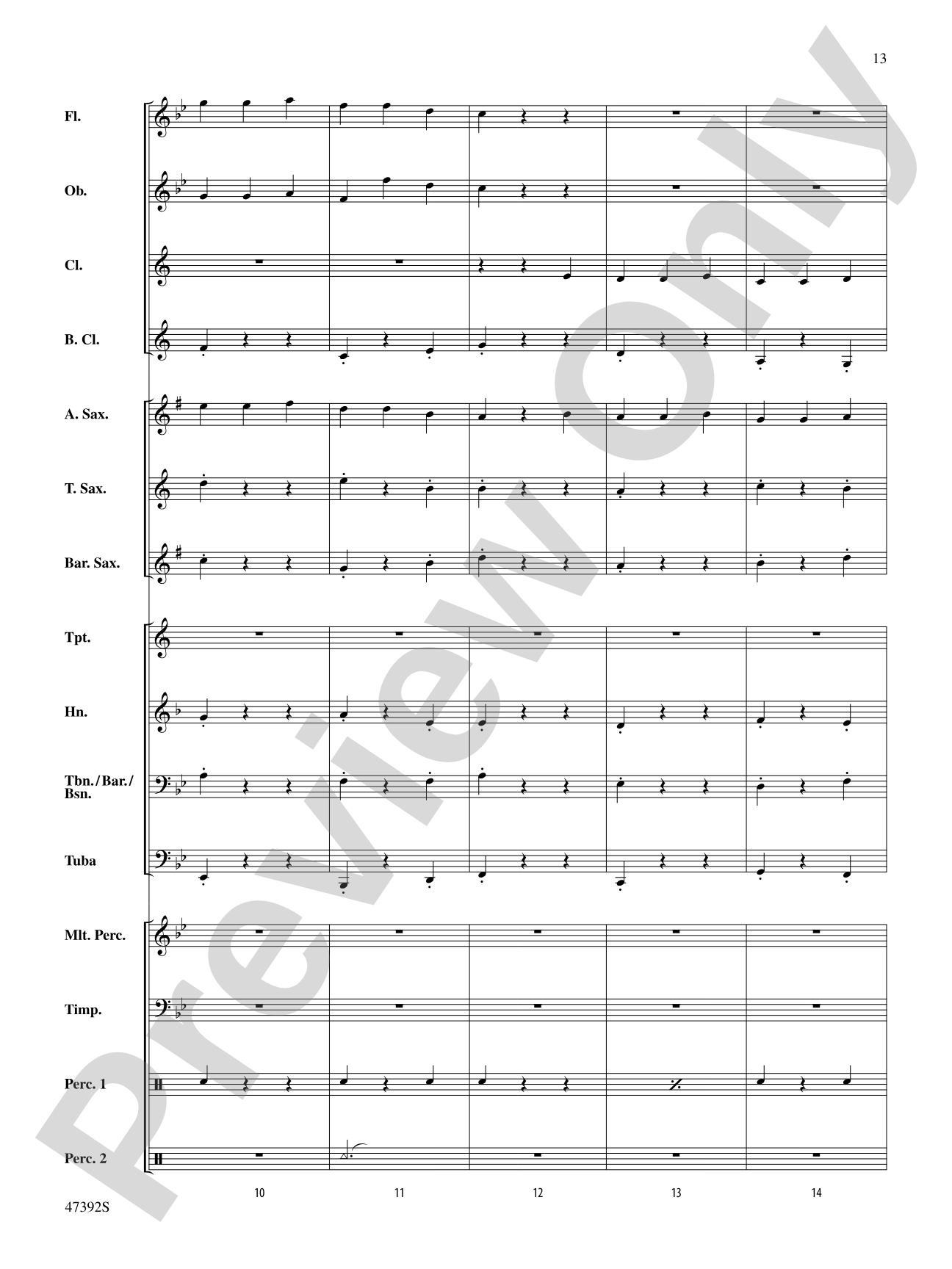 Lincolnshire Posy: Score