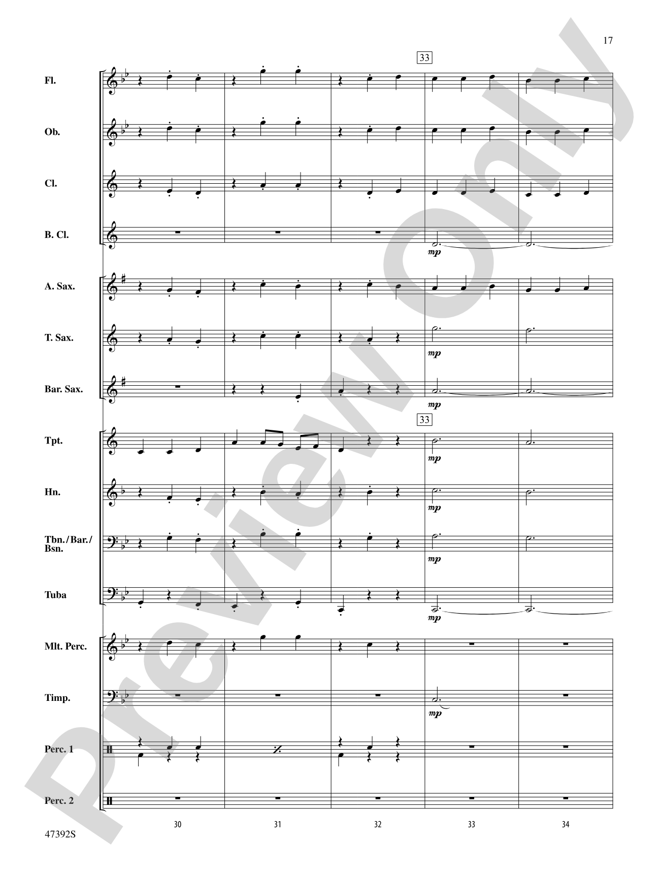 Lincolnshire Posy: Score