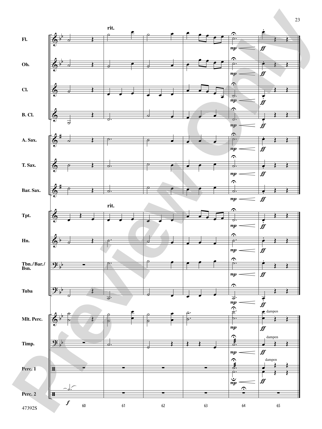 Lincolnshire Posy: Score