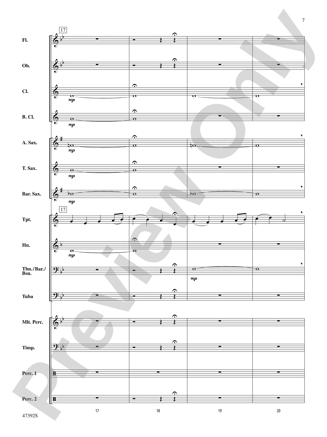 Lincolnshire Posy: Score