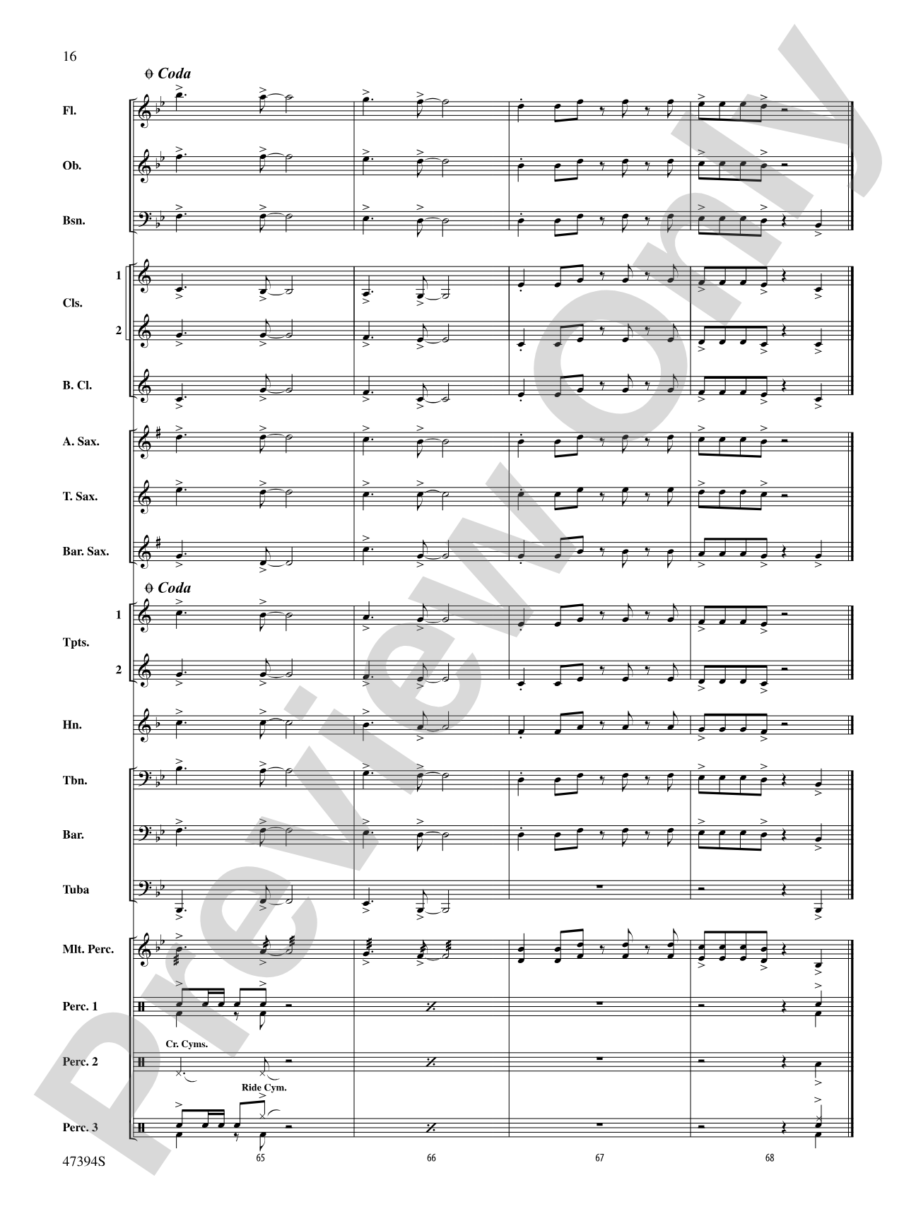 The Banana Boat Song: Concert Band Conductor Score & Parts