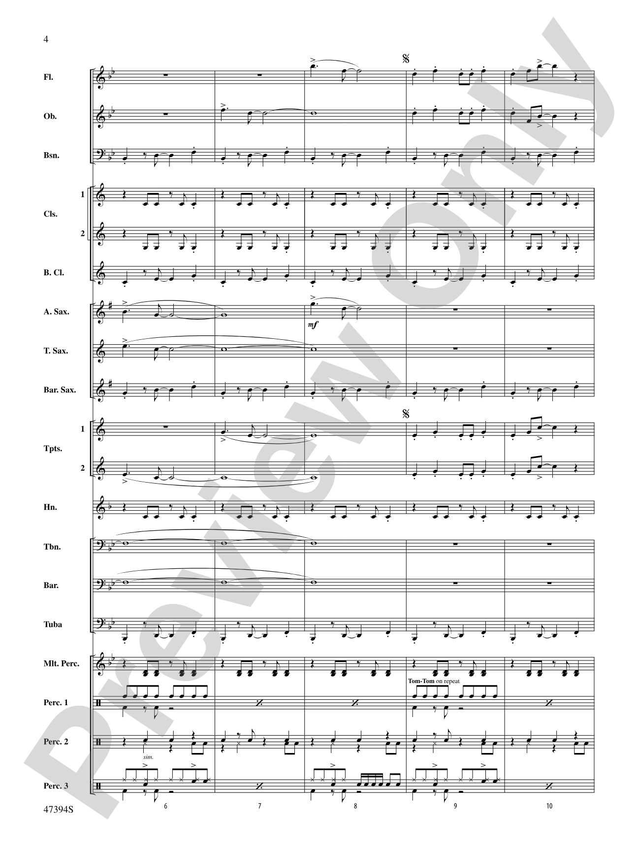 The Banana Boat Song: Concert Band Conductor Score & Parts
