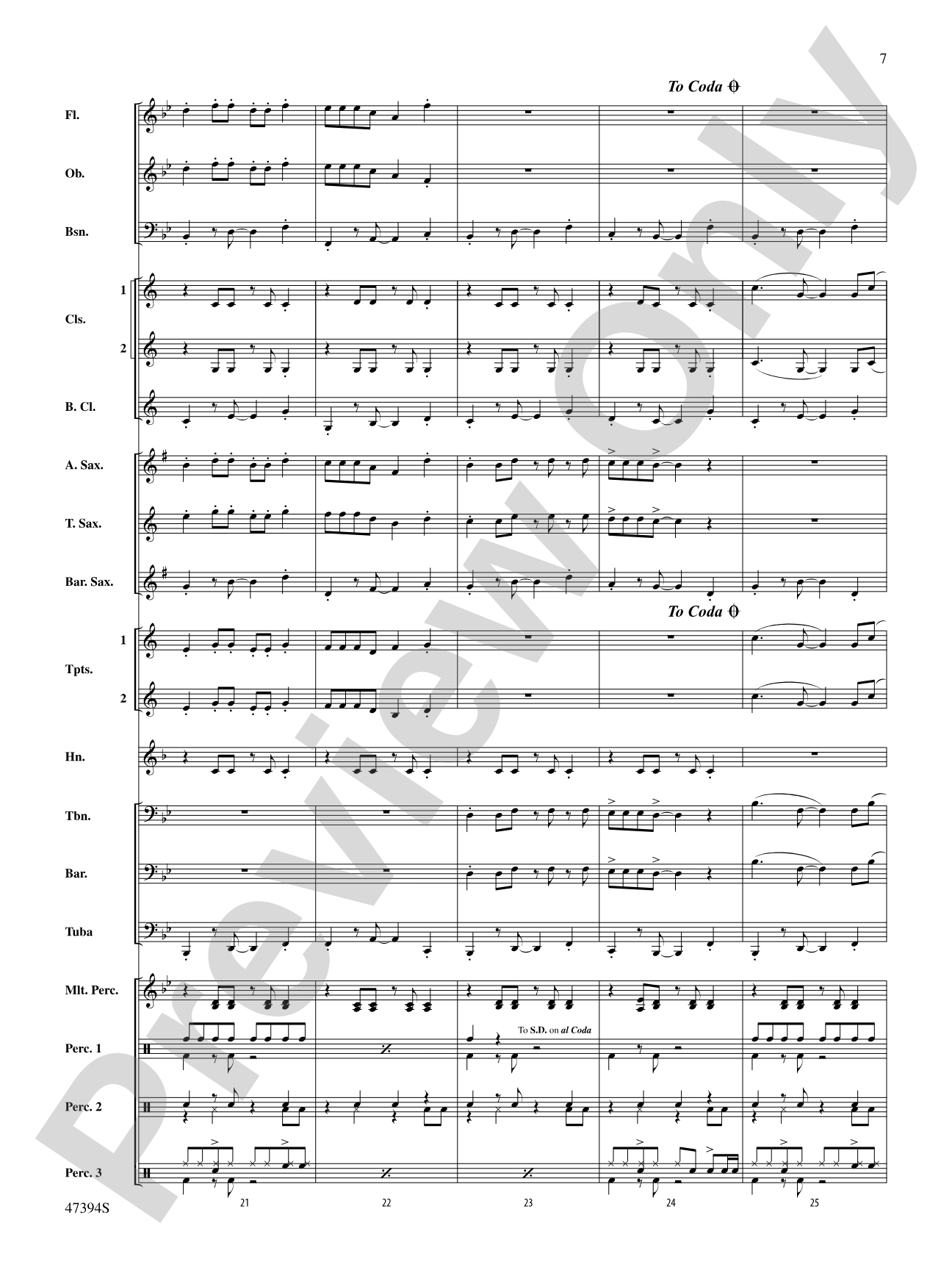 The Banana Boat Song: Concert Band Conductor Score & Parts