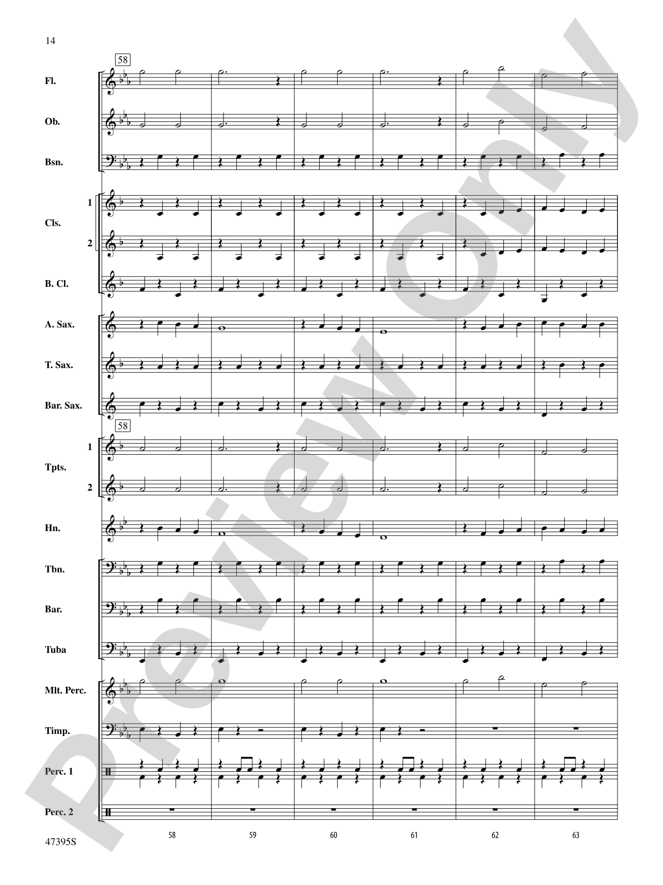 Christmas Celebration on "Military Escort": Concert Band Conductor Score & Parts