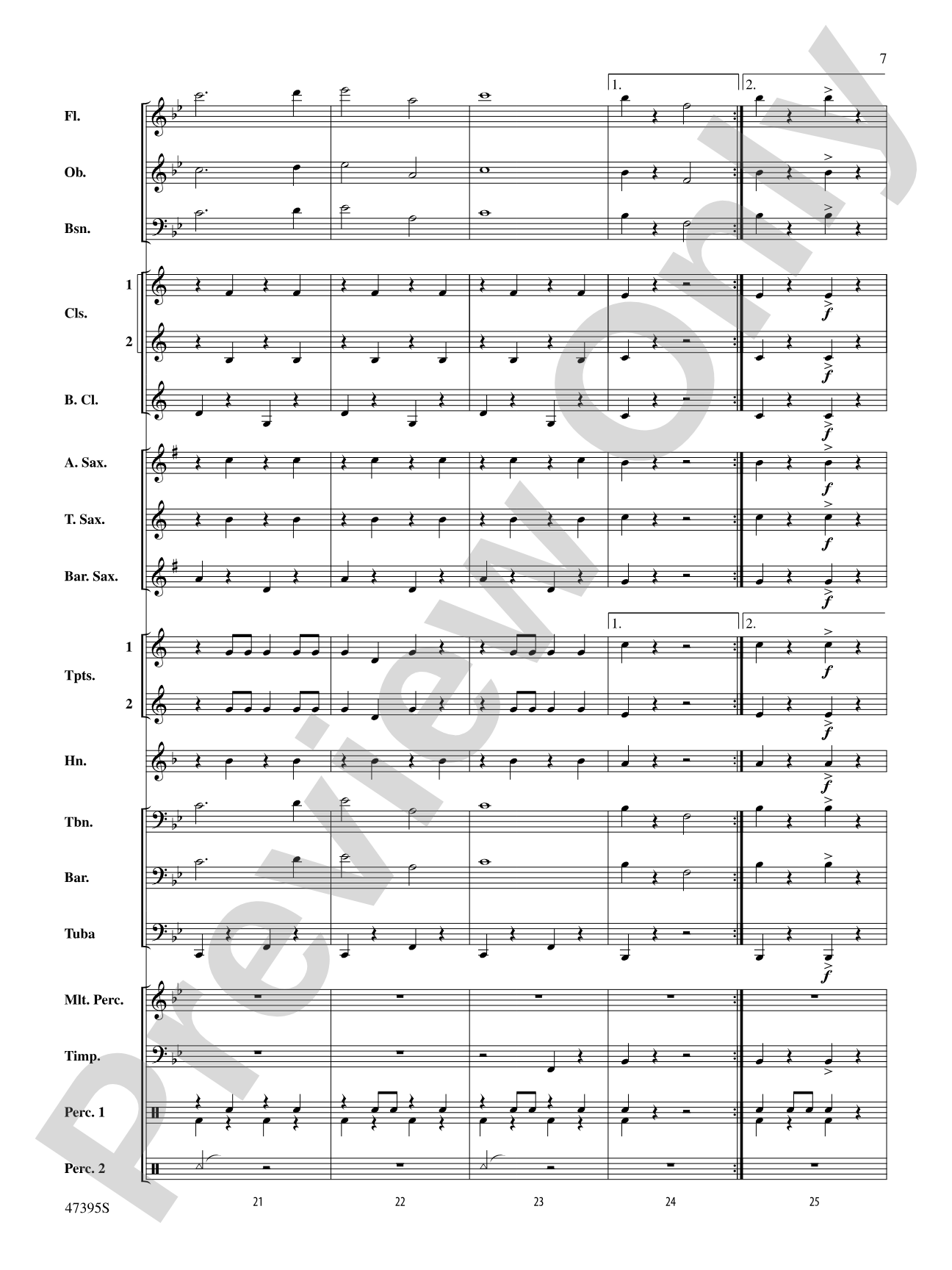 Christmas Celebration on "Military Escort": Concert Band Conductor Score & Parts