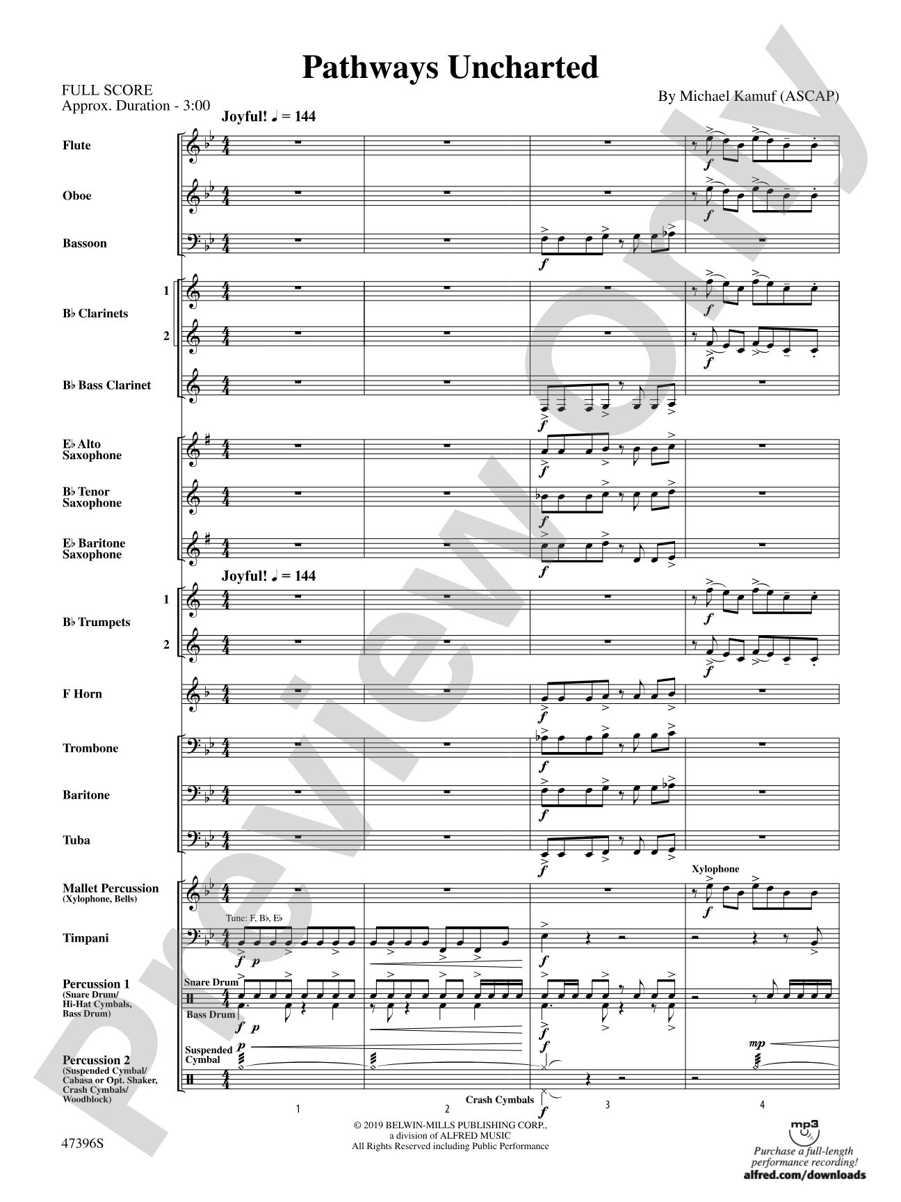 Pathways Uncharted: Concert Band Conductor Score & Parts