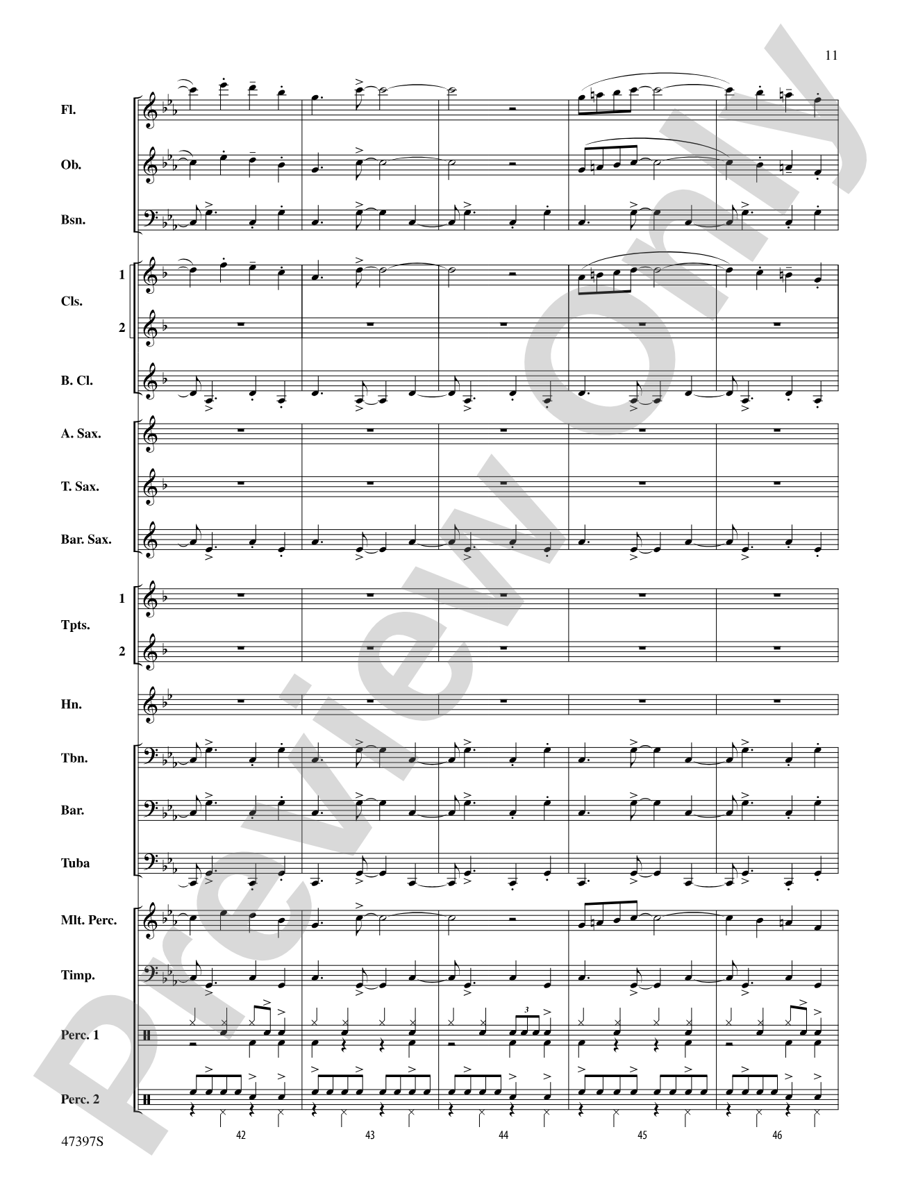 Swingin' Bell Carol: Concert Band Conductor Score & Parts