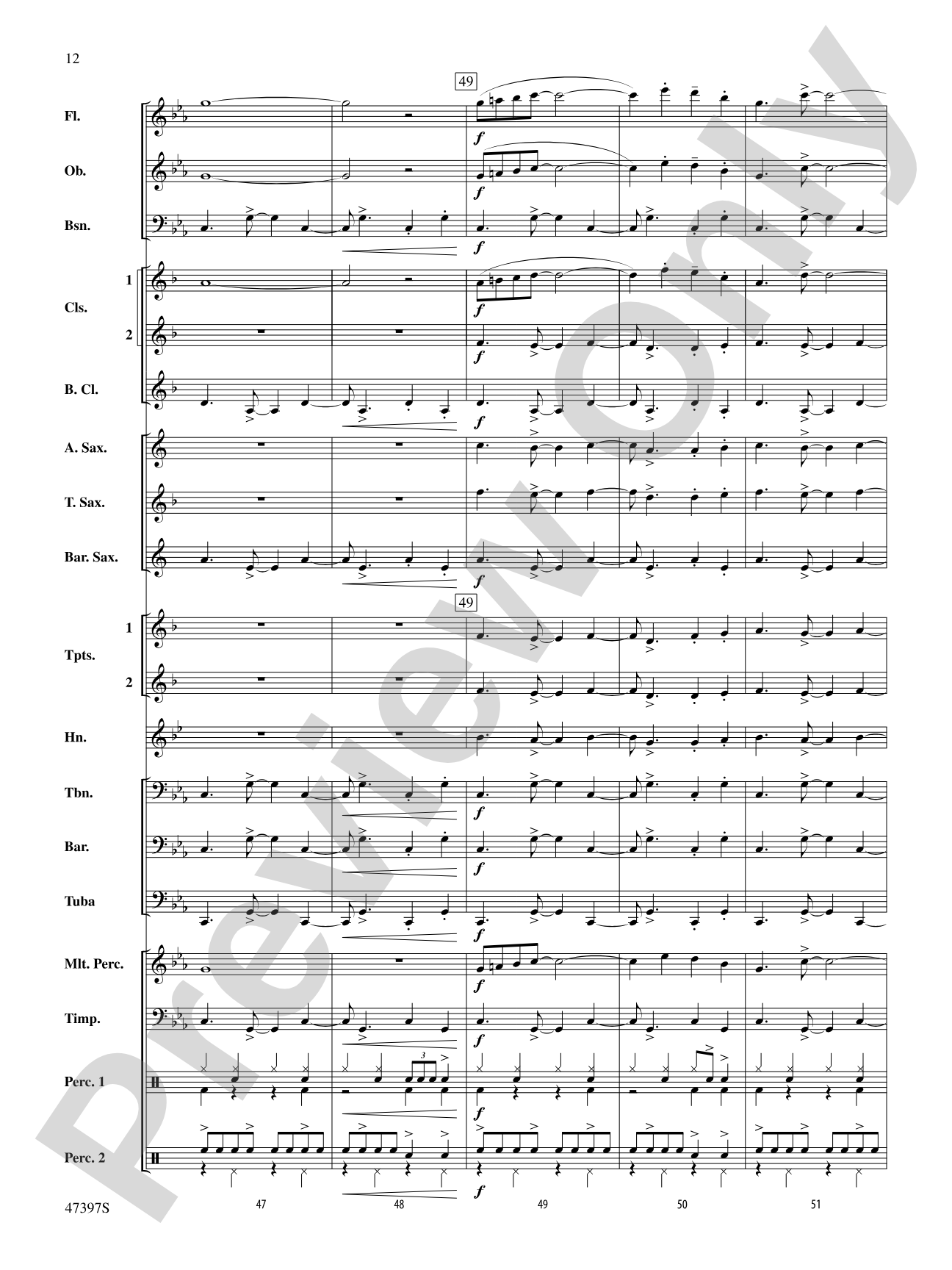 Swingin' Bell Carol: Concert Band Conductor Score & Parts