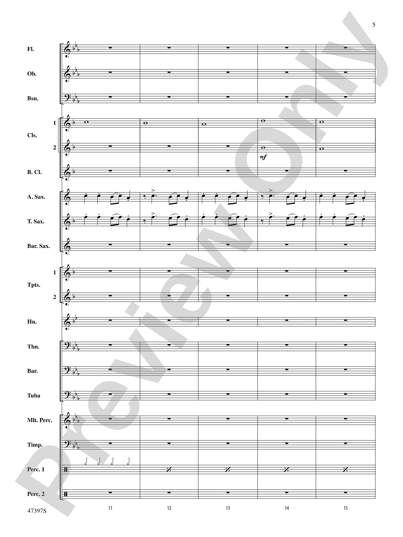 Swingin' Bell Carol: Concert Band Conductor Score & Parts