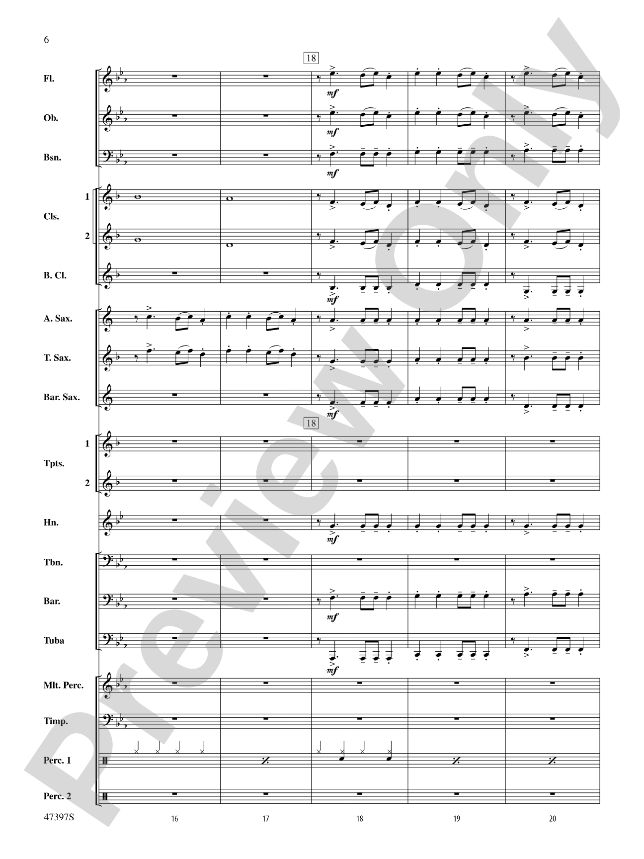 Swingin' Bell Carol: Concert Band Conductor Score & Parts