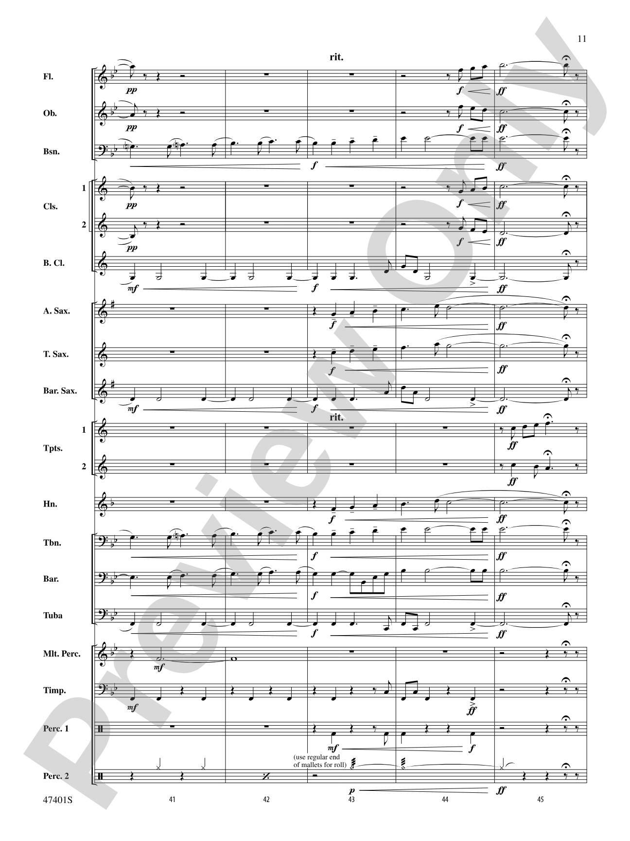 And So He Also Loves the Bow: Concert Band Conductor Score & Parts