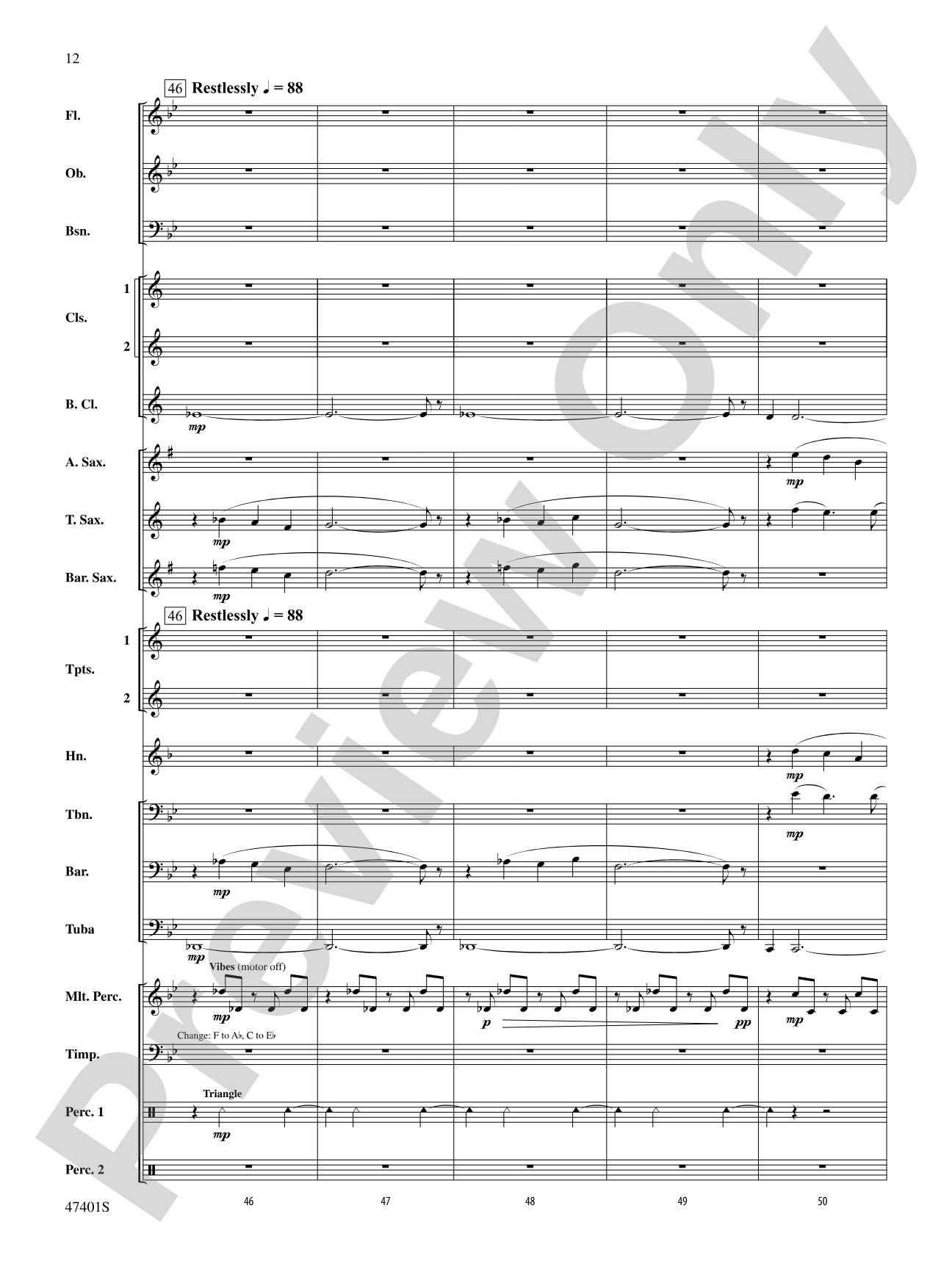 And So He Also Loves the Bow: Concert Band Conductor Score & Parts