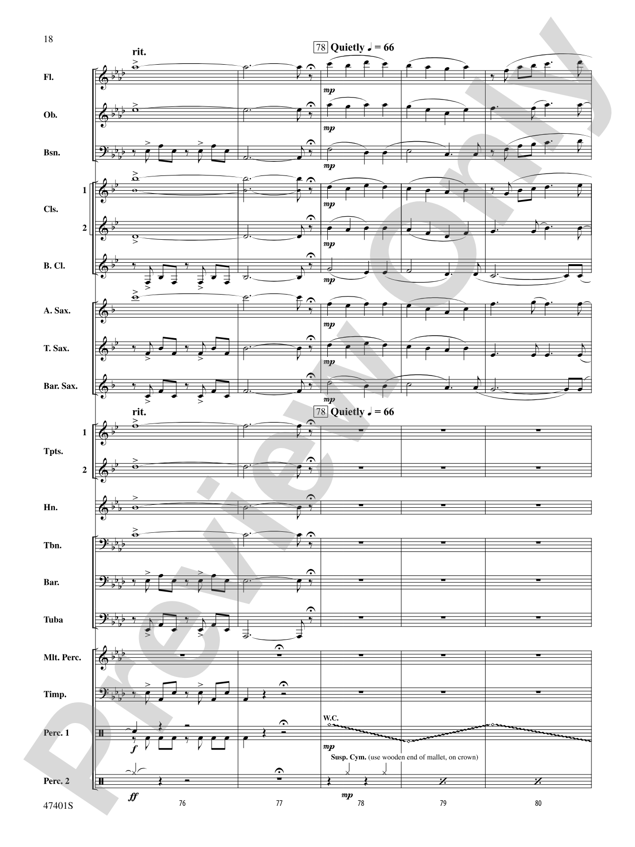 And So He Also Loves the Bow: Concert Band Conductor Score & Parts