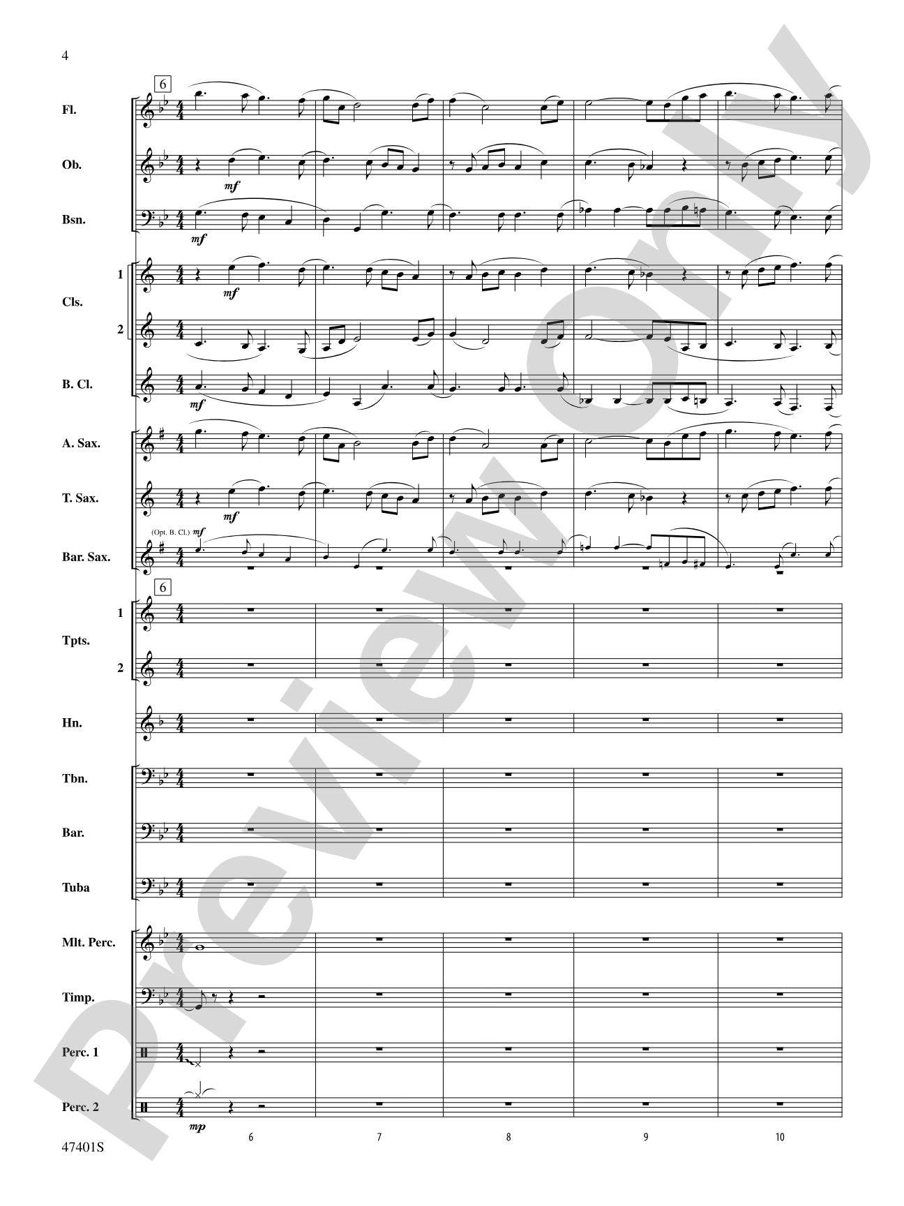 And So He Also Loves the Bow: Concert Band Conductor Score & Parts