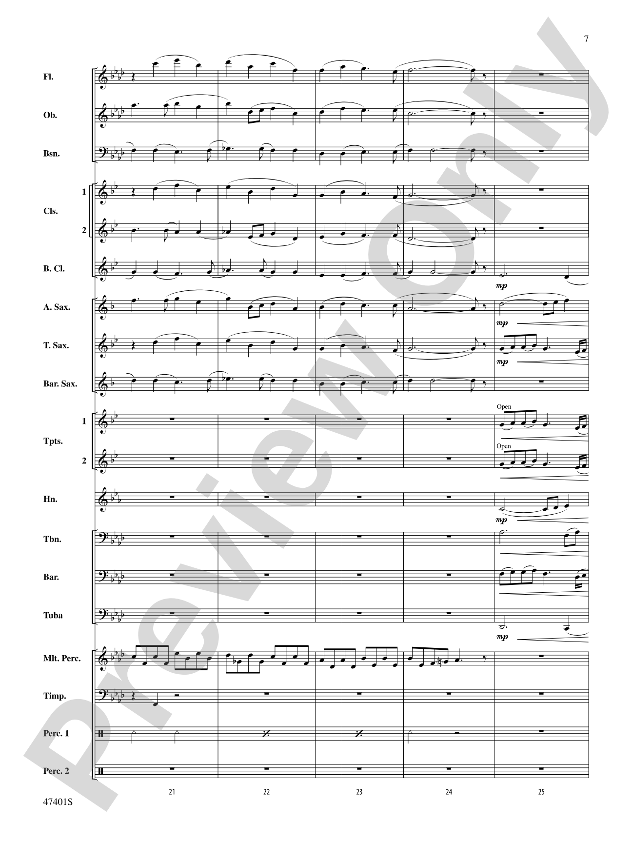 And So He Also Loves the Bow: Concert Band Conductor Score & Parts