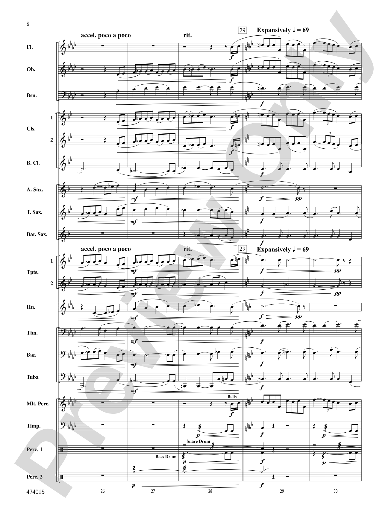 And So He Also Loves the Bow: Concert Band Conductor Score & Parts