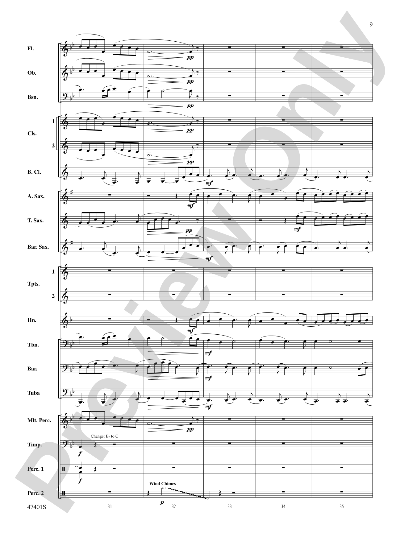 And So He Also Loves the Bow: Concert Band Conductor Score & Parts