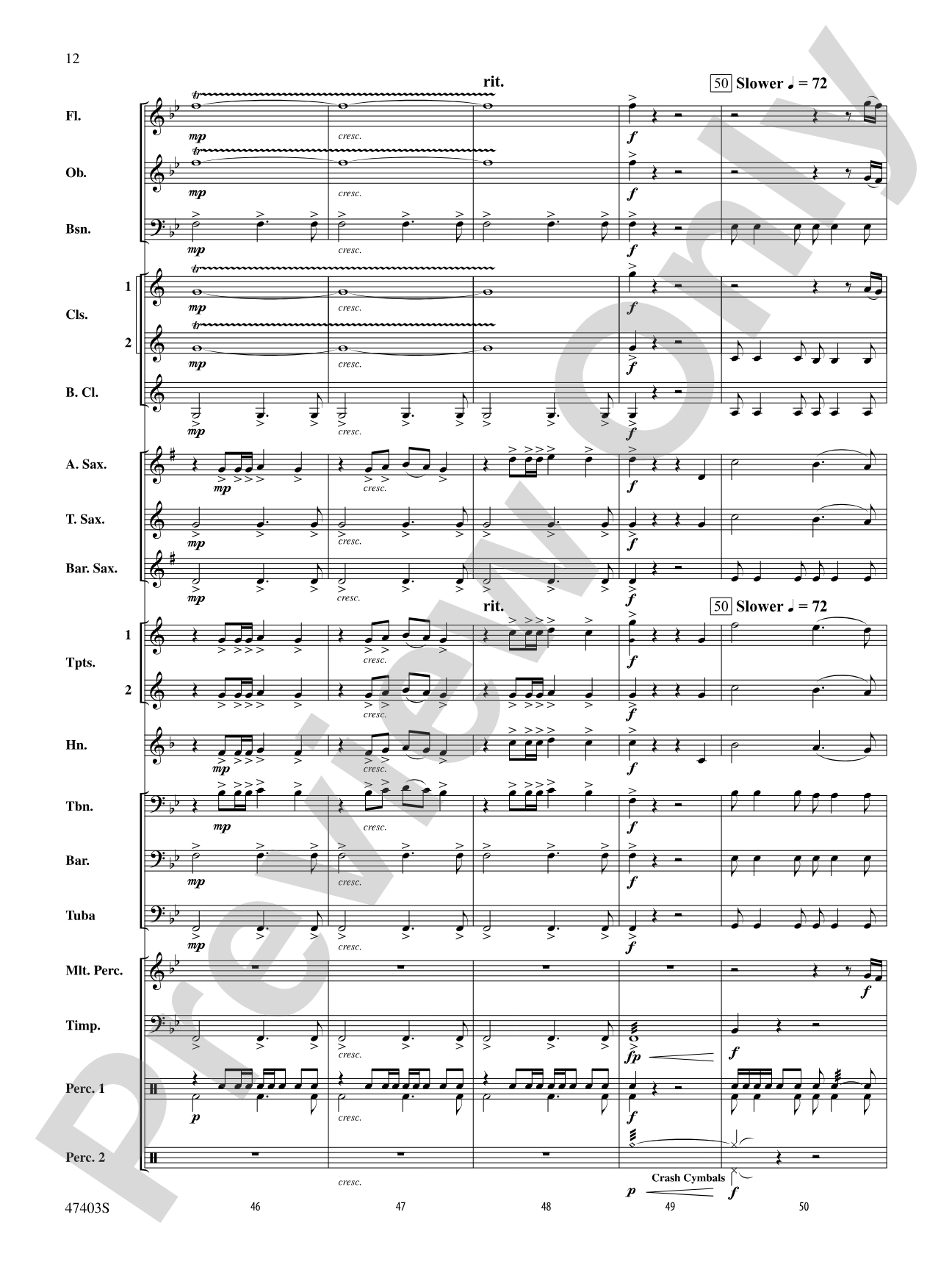 Rainbow in a Cloud: Concert Band Conductor Score & Parts