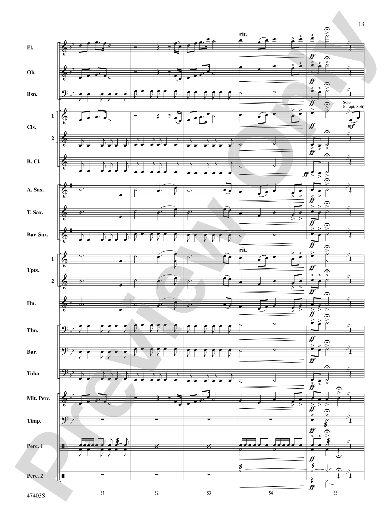 Rainbow in a Cloud: Concert Band Conductor Score & Parts