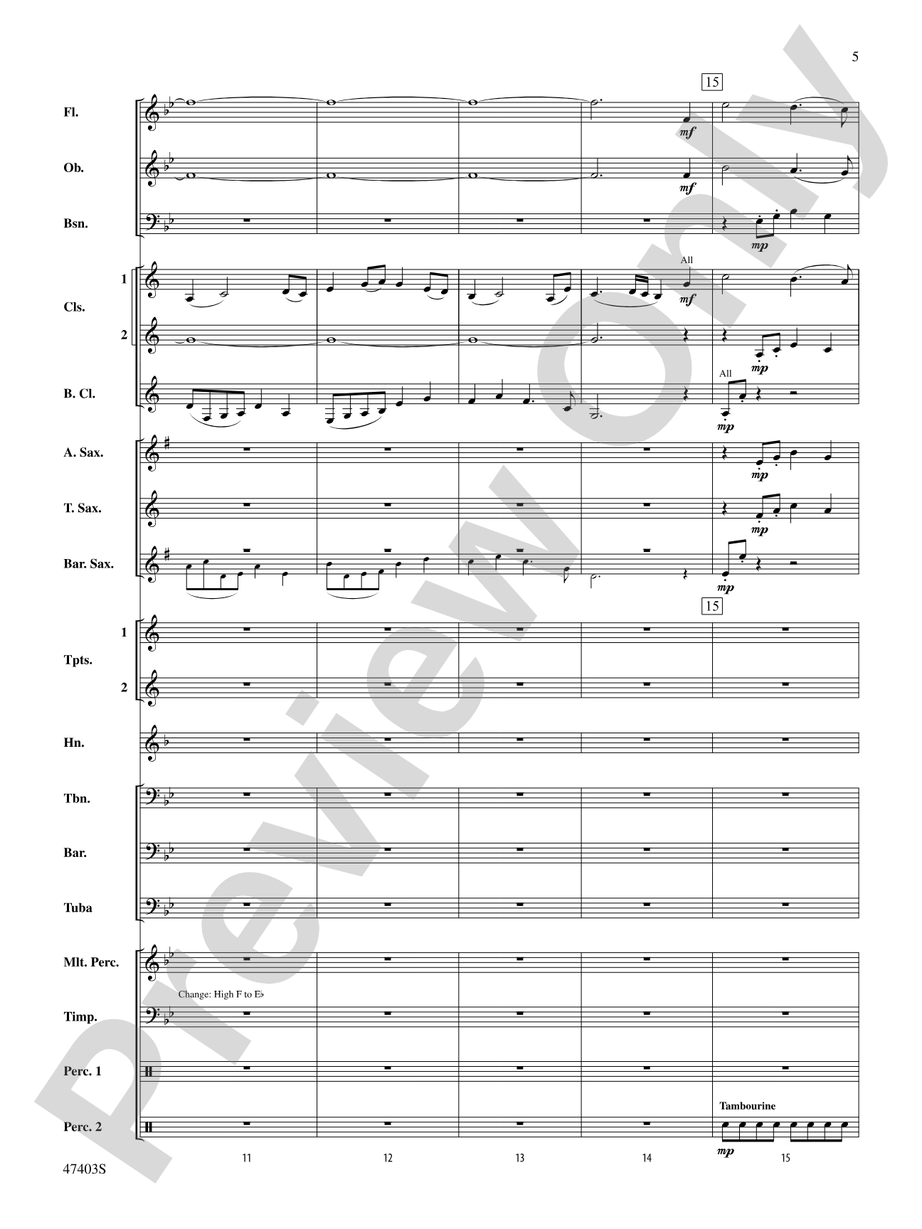 Rainbow in a Cloud: Concert Band Conductor Score & Parts