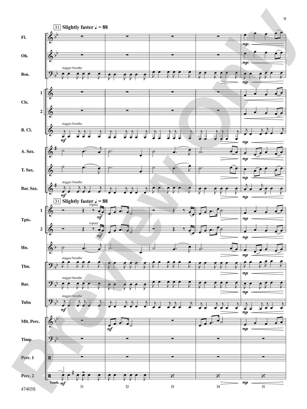 Rainbow in a Cloud: Concert Band Conductor Score & Parts