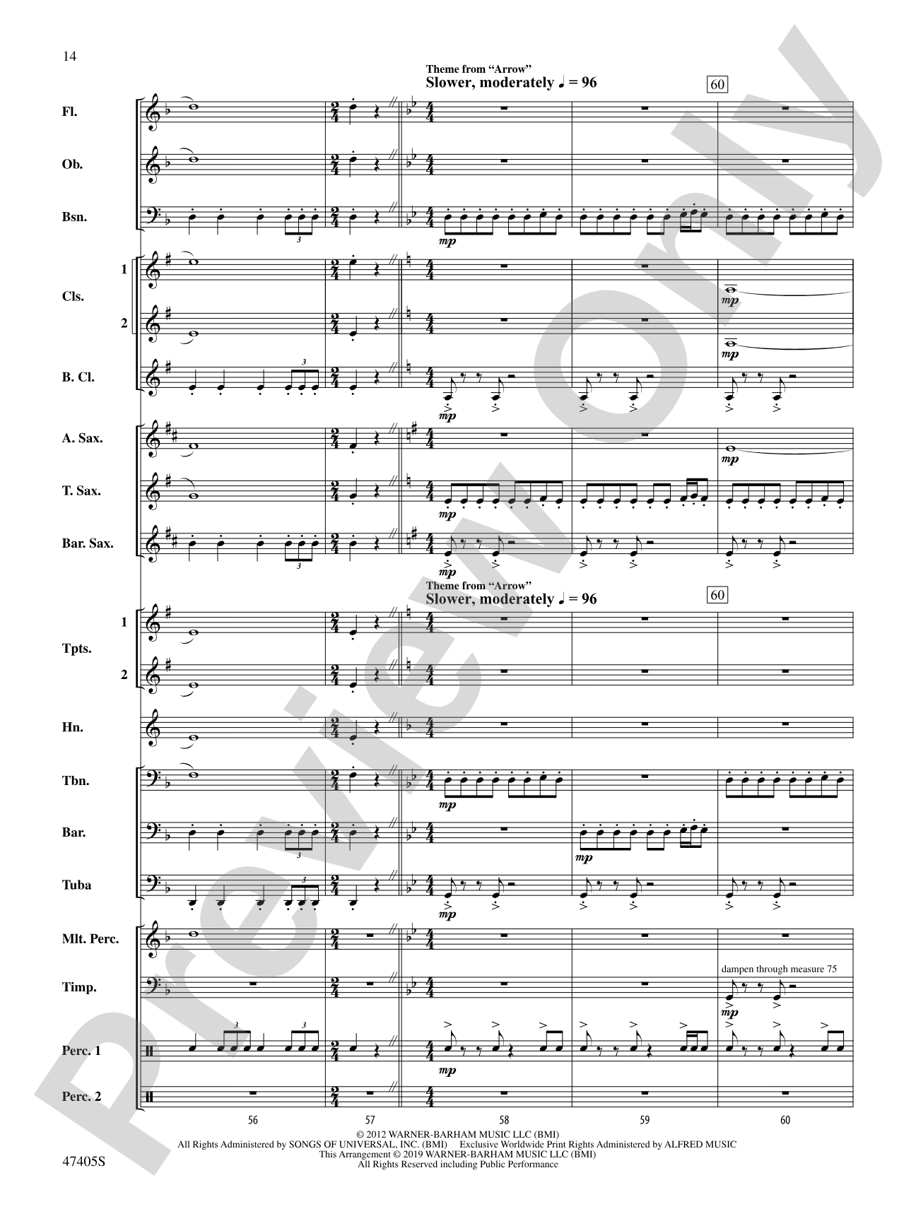 DC Comics Superheroes: Concert Band Conductor Score & Parts