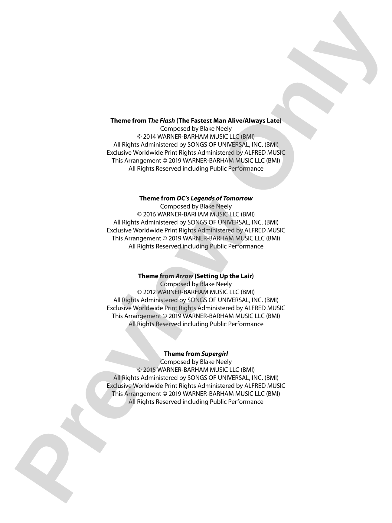 DC Comics Superheroes: Concert Band Conductor Score & Parts