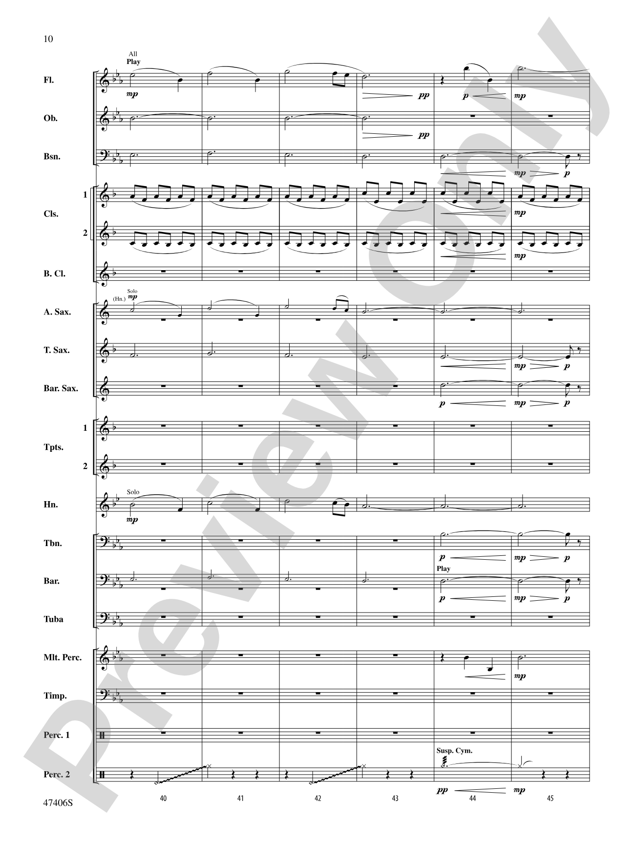 Love Theme: Concert Band Conductor Score & Parts