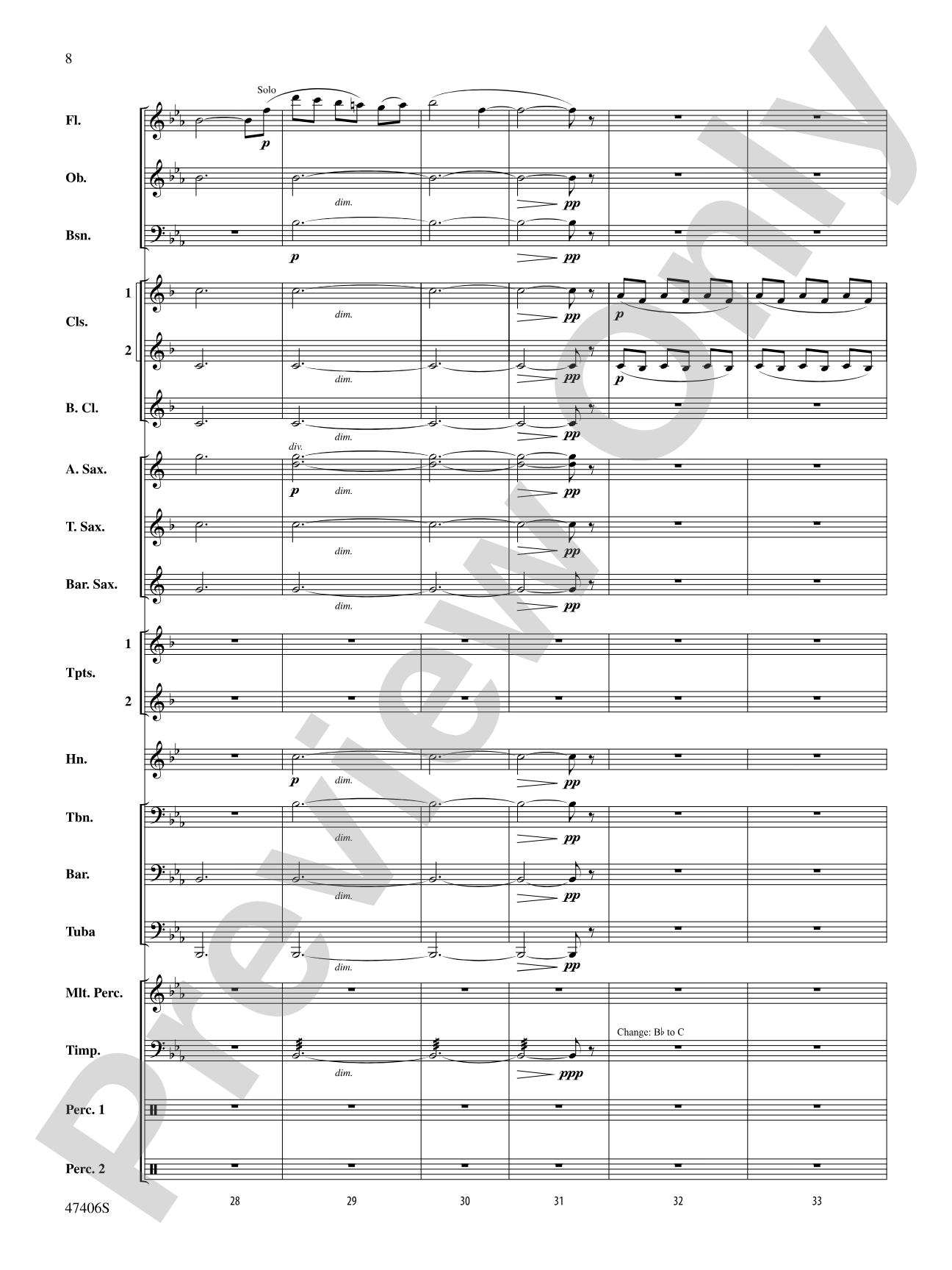 Love Theme: Concert Band Conductor Score & Parts