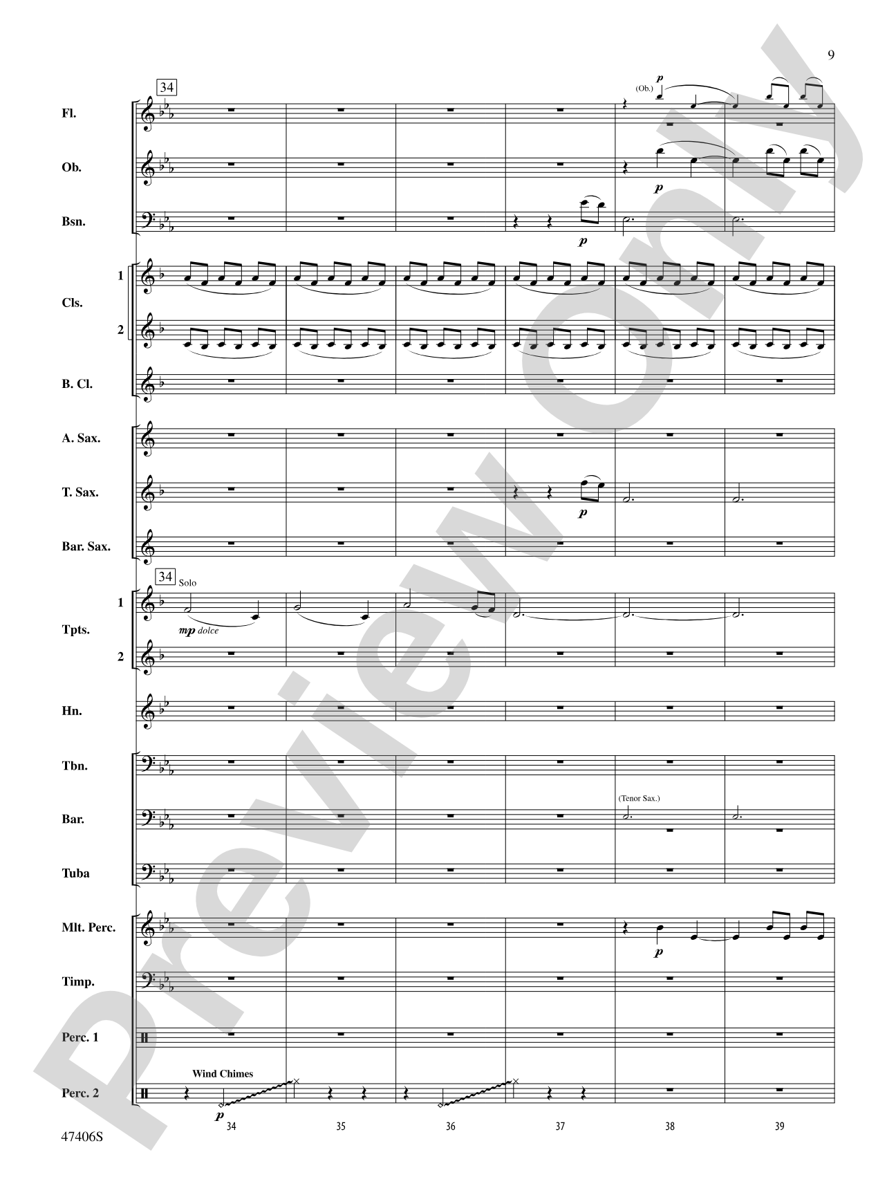 Love Theme: Concert Band Conductor Score & Parts