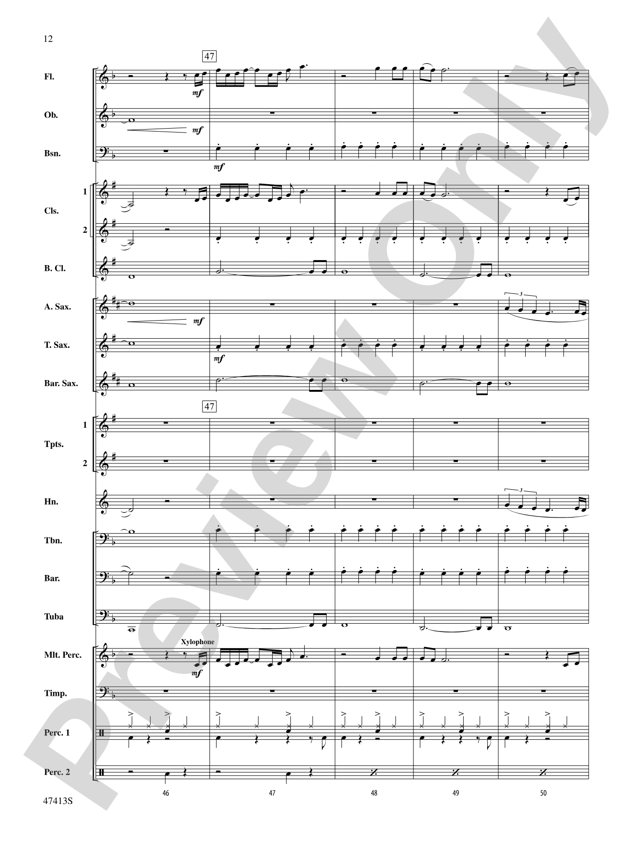 I'll Never Love Again (from A Star Is Born): Concert Band Conductor Score & Parts