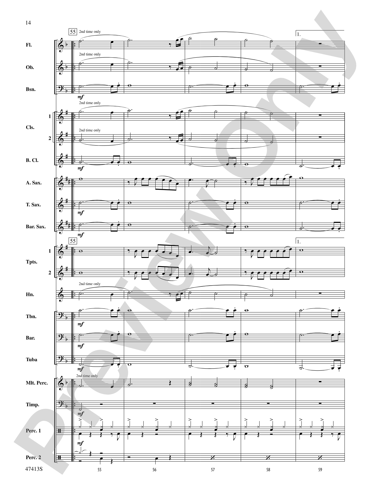 I'll Never Love Again (from A Star Is Born): Concert Band Conductor Score & Parts