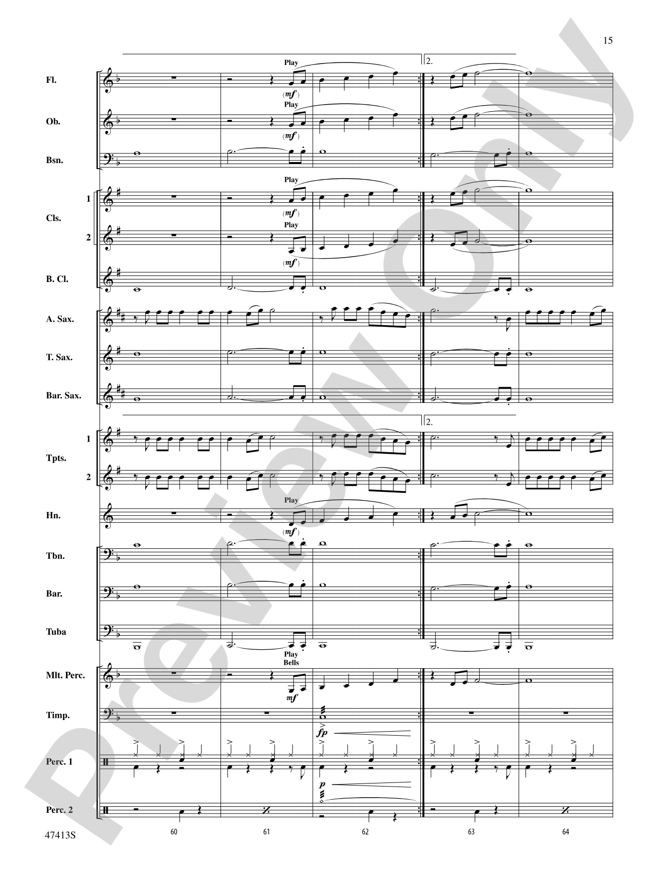 I'll Never Love Again (from A Star Is Born): Concert Band Conductor Score & Parts