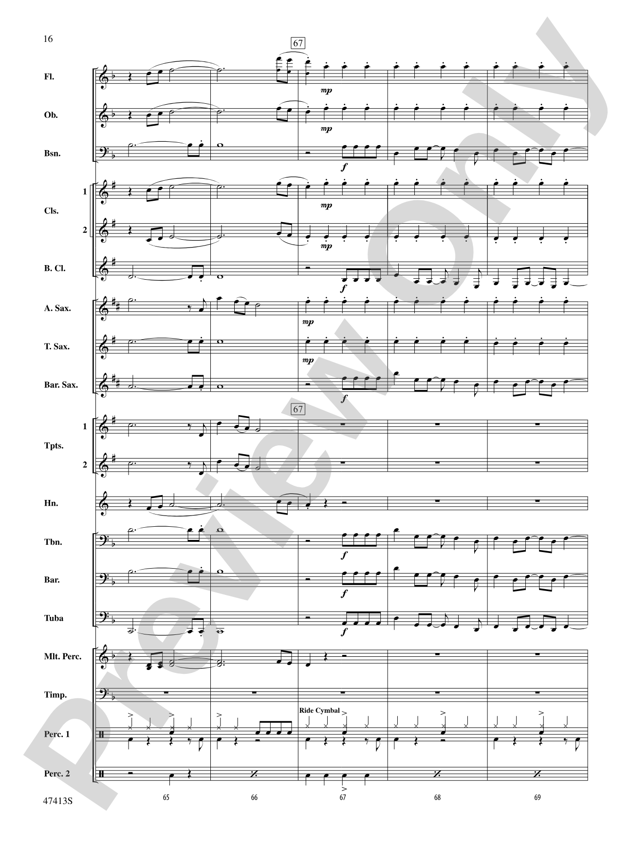 I'll Never Love Again (from A Star Is Born): Concert Band Conductor Score & Parts