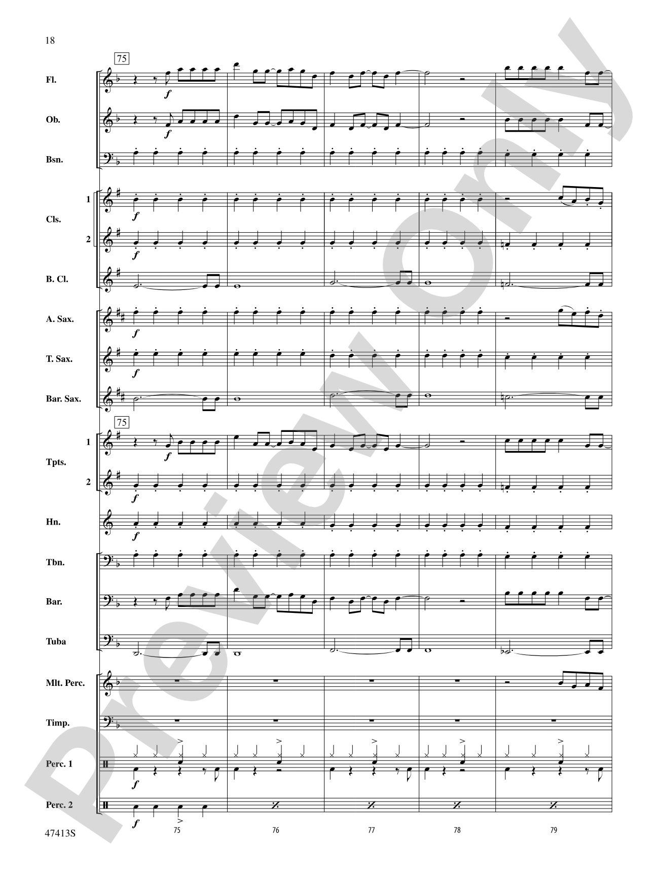 I'll Never Love Again (from A Star Is Born): Concert Band Conductor Score & Parts