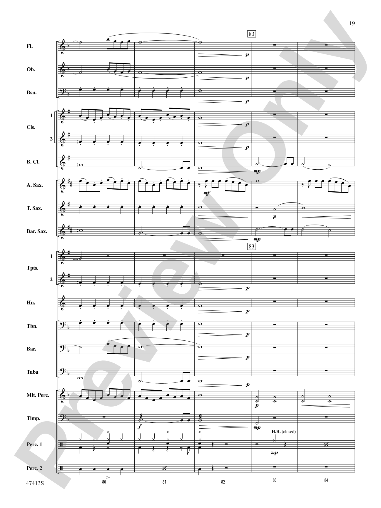 I'll Never Love Again (from A Star Is Born): Concert Band Conductor Score & Parts