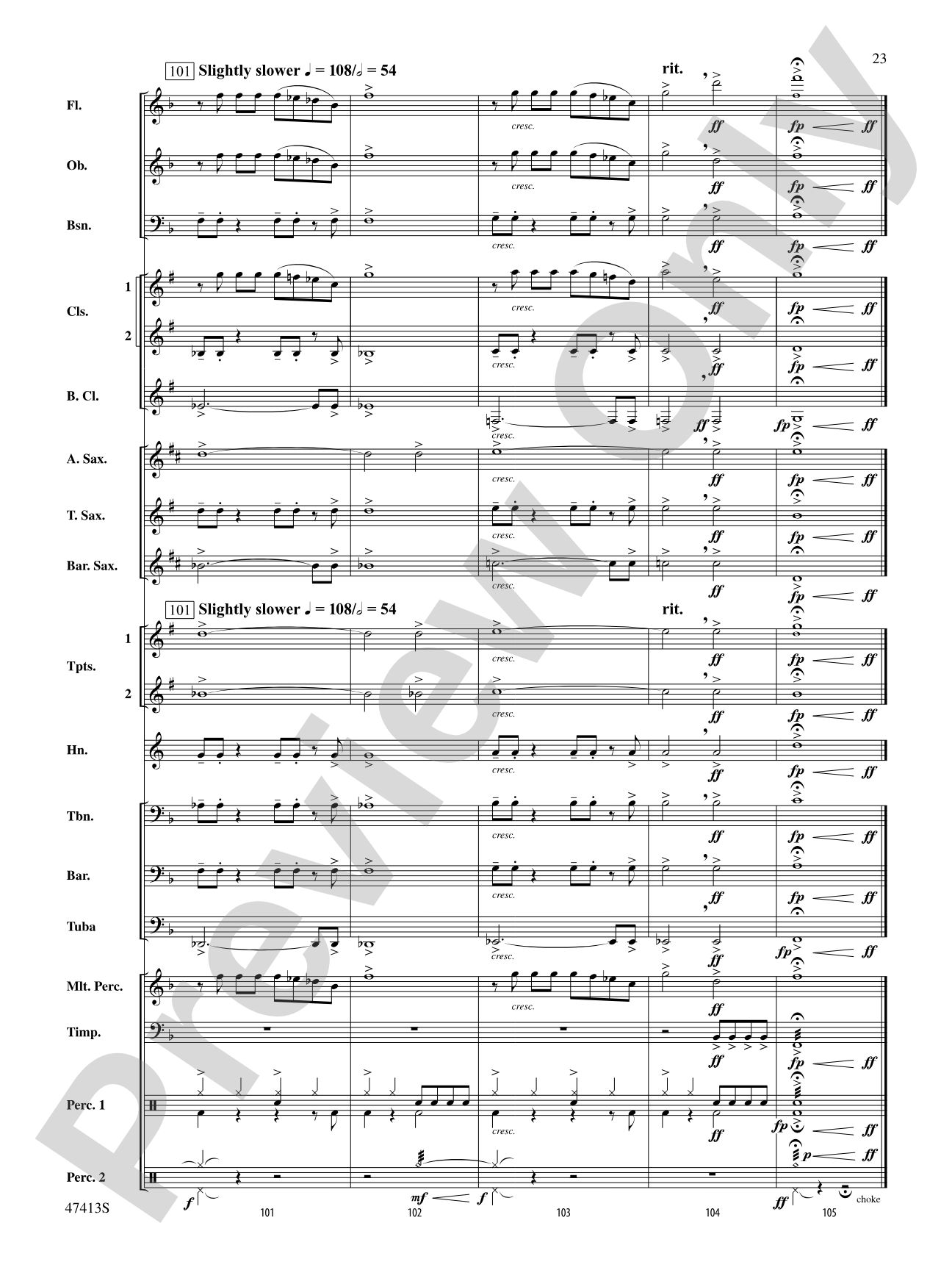 I'll Never Love Again (from A Star Is Born): Concert Band Conductor Score & Parts