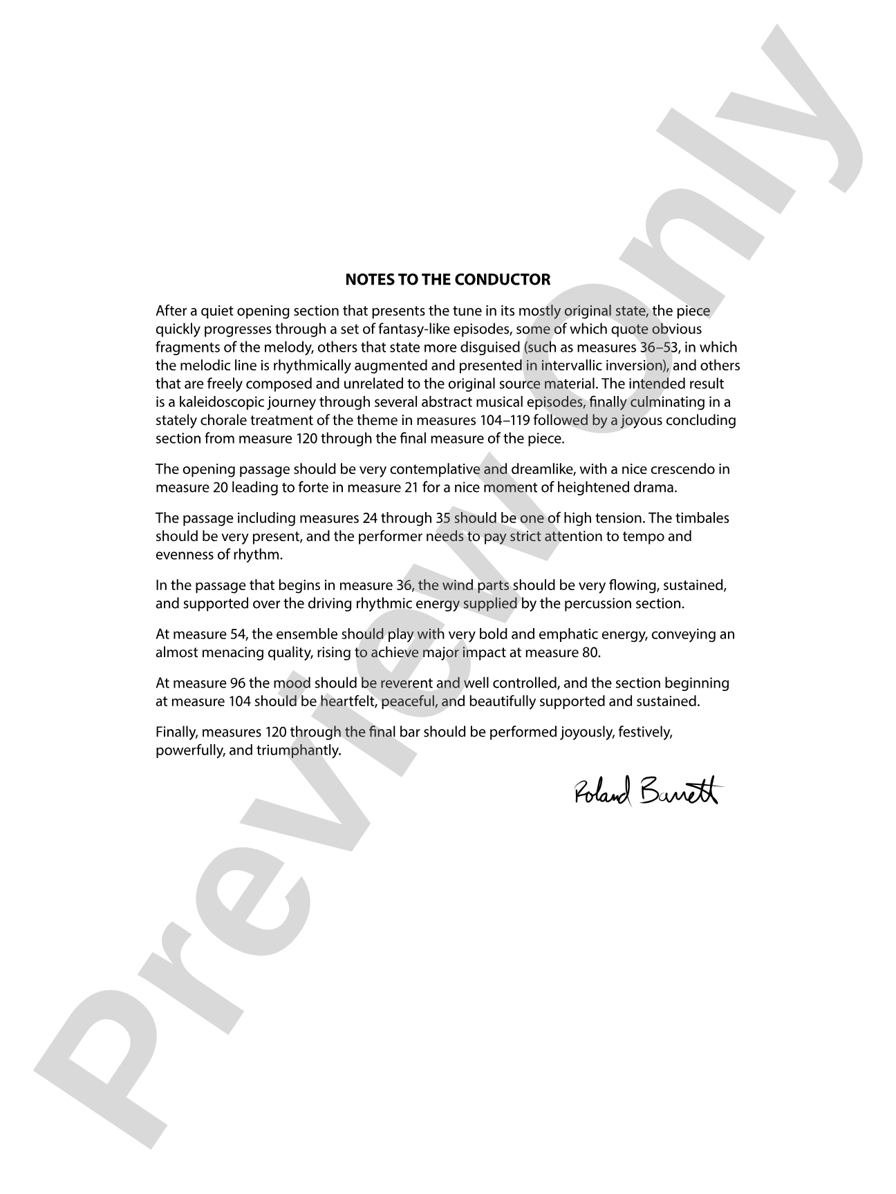 Blessed Are They: Concert Band Conductor Score & Parts