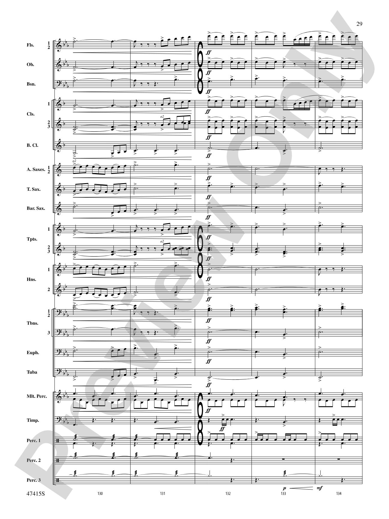 Blessed Are They: Concert Band Conductor Score & Parts