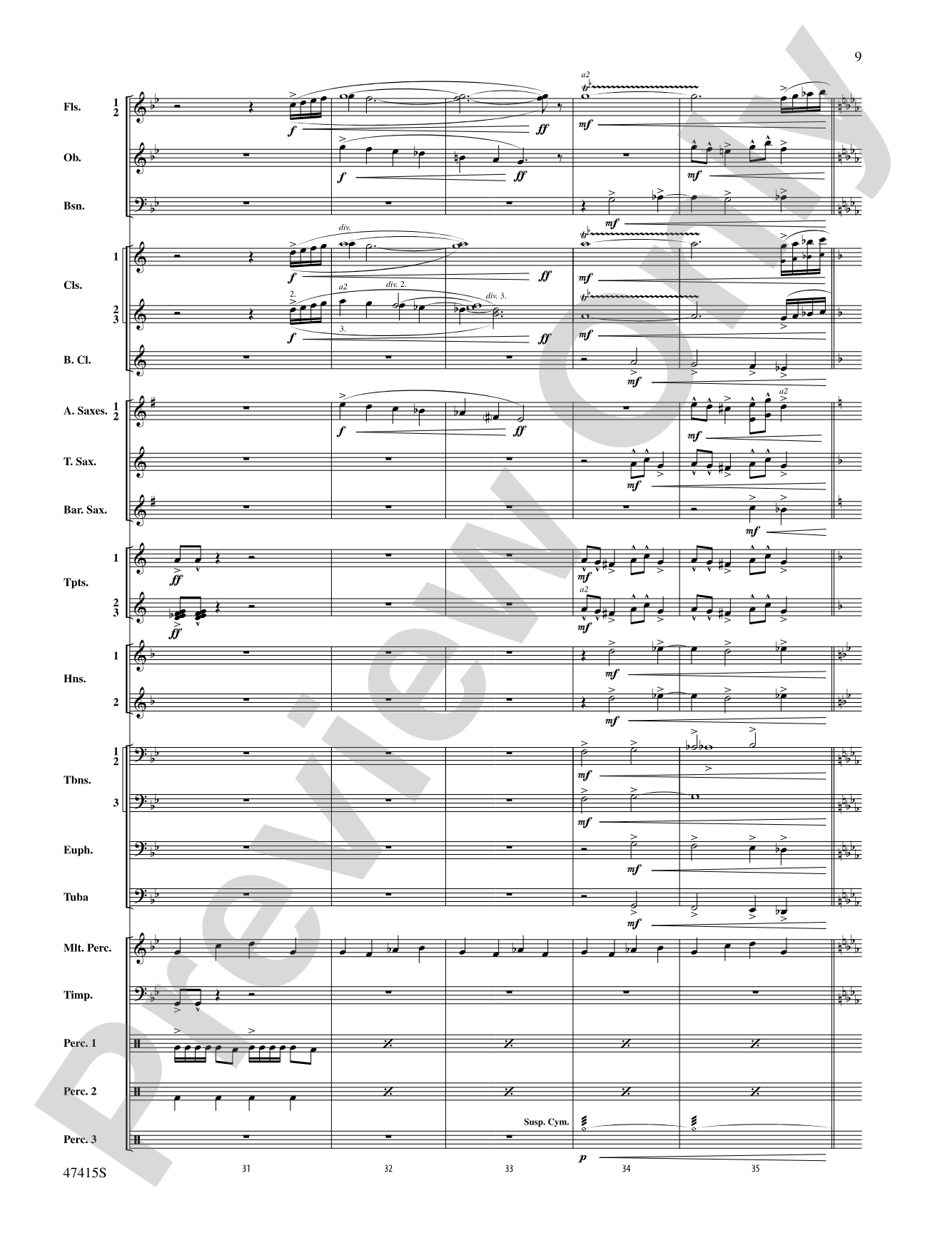 Blessed Are They: Concert Band Conductor Score & Parts