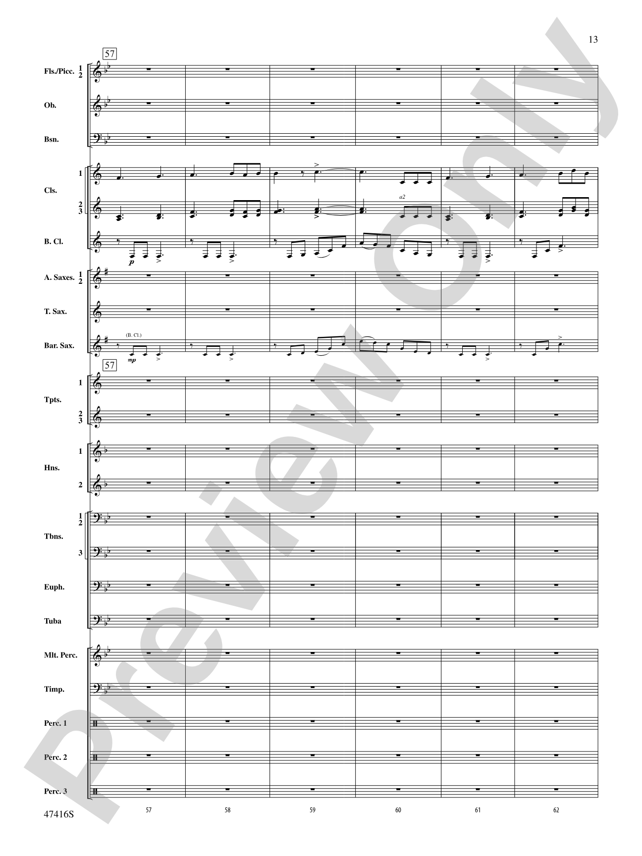 Rogue River: Concert Band Conductor Score & Parts