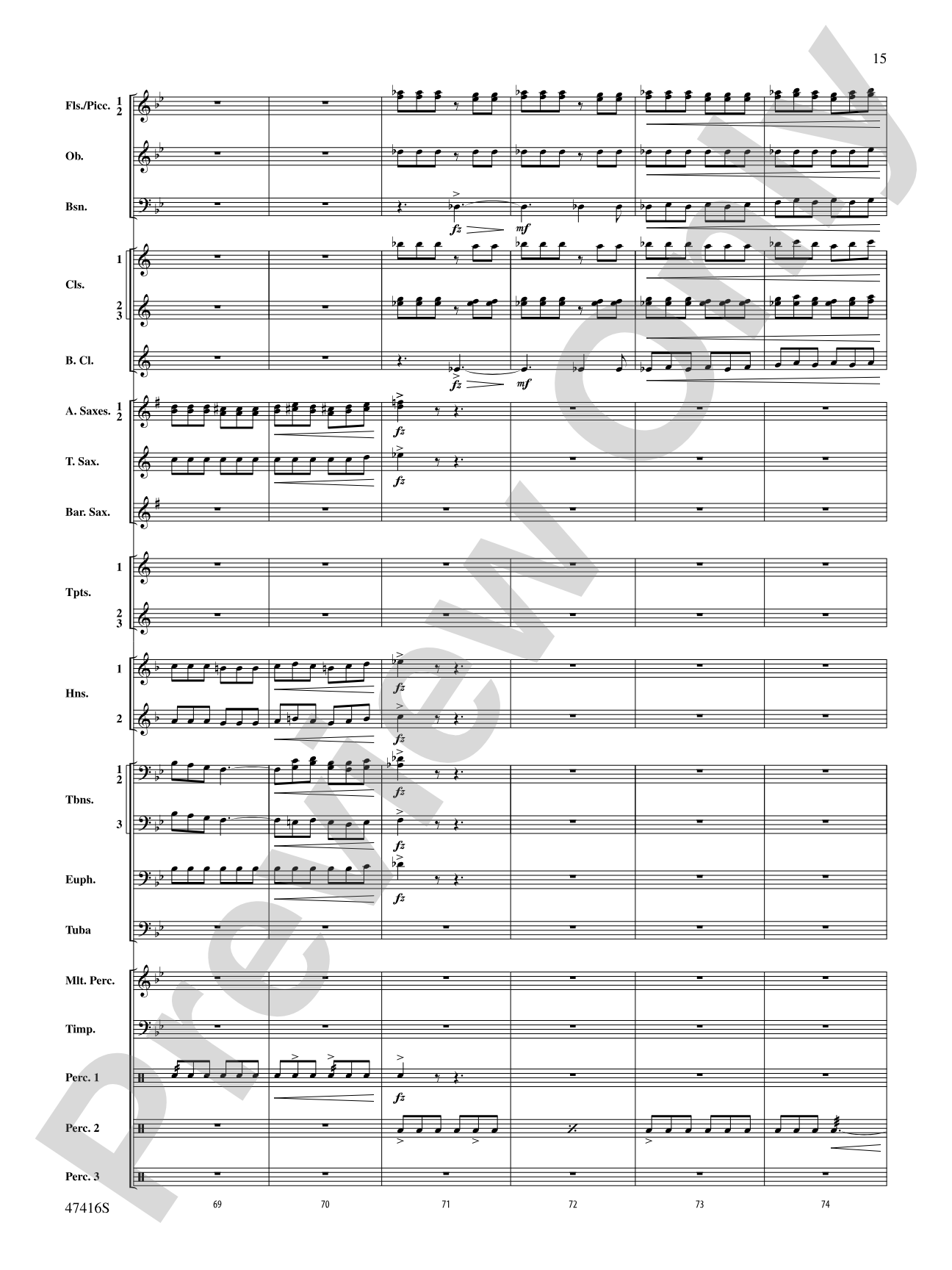 Rogue River: Concert Band Conductor Score & Parts