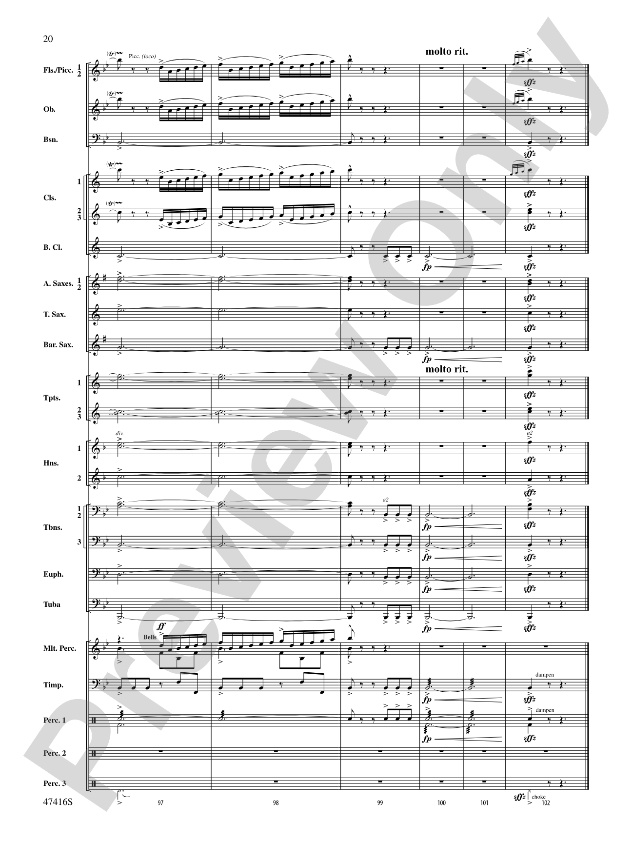 Rogue River: Concert Band Conductor Score & Parts