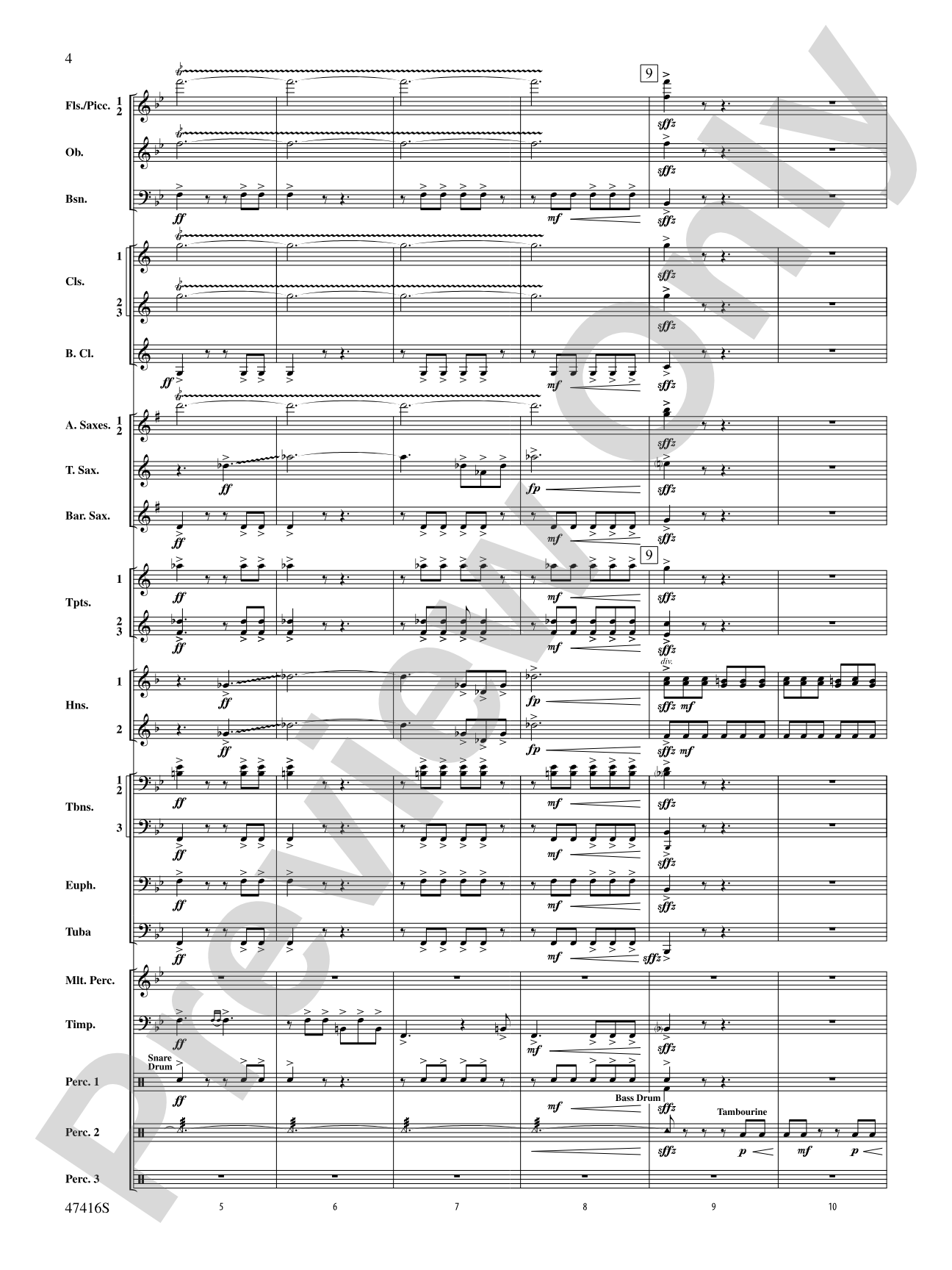 Rogue River: Concert Band Conductor Score & Parts