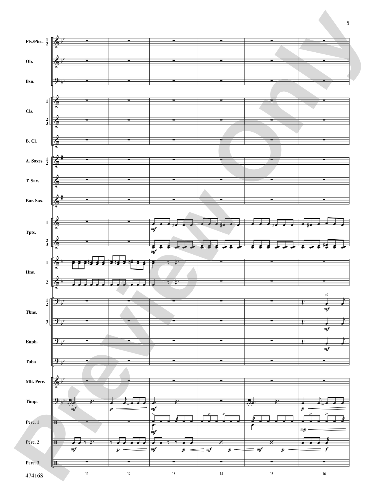 Rogue River: Concert Band Conductor Score & Parts