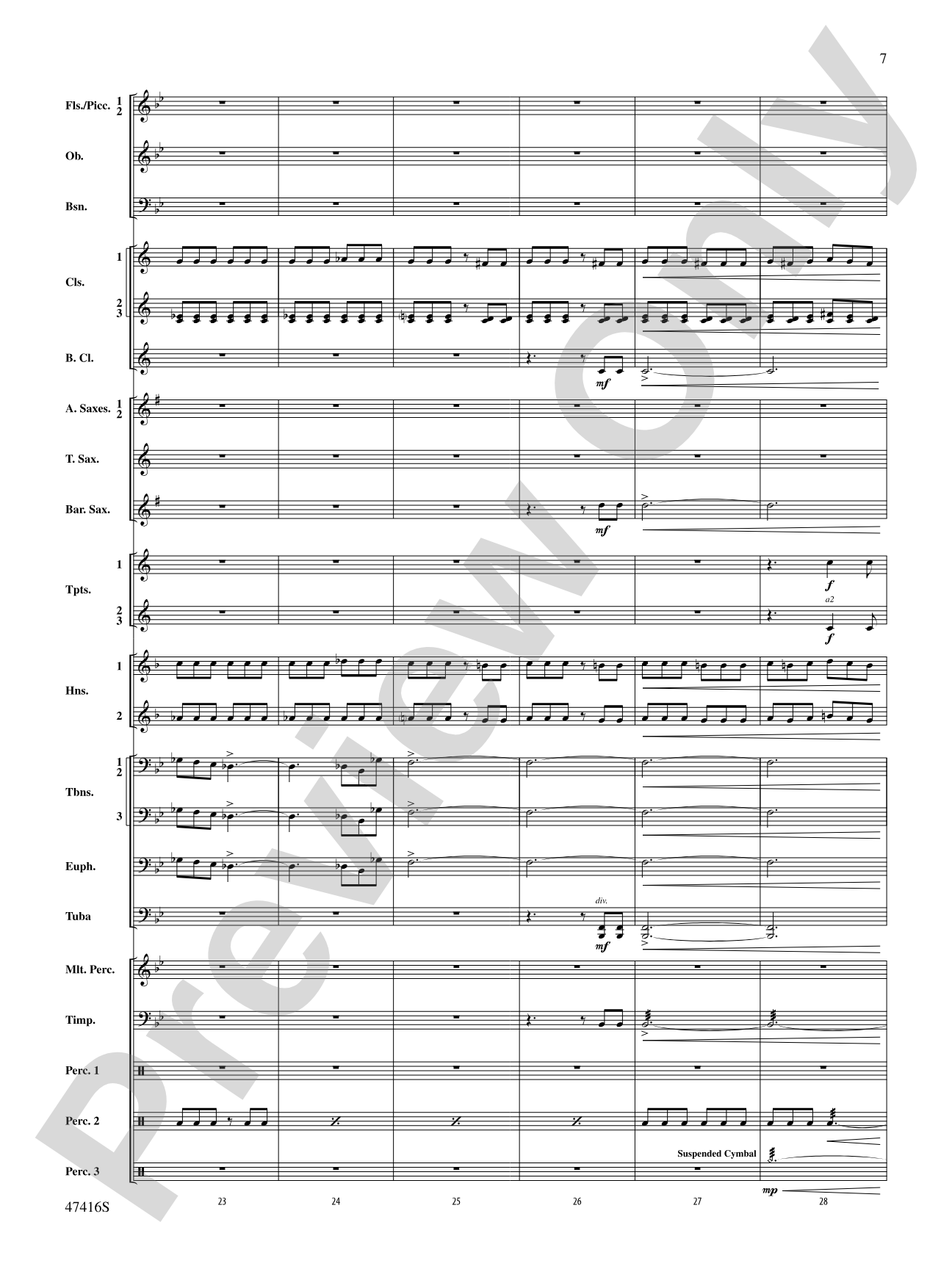 Rogue River: Concert Band Conductor Score & Parts