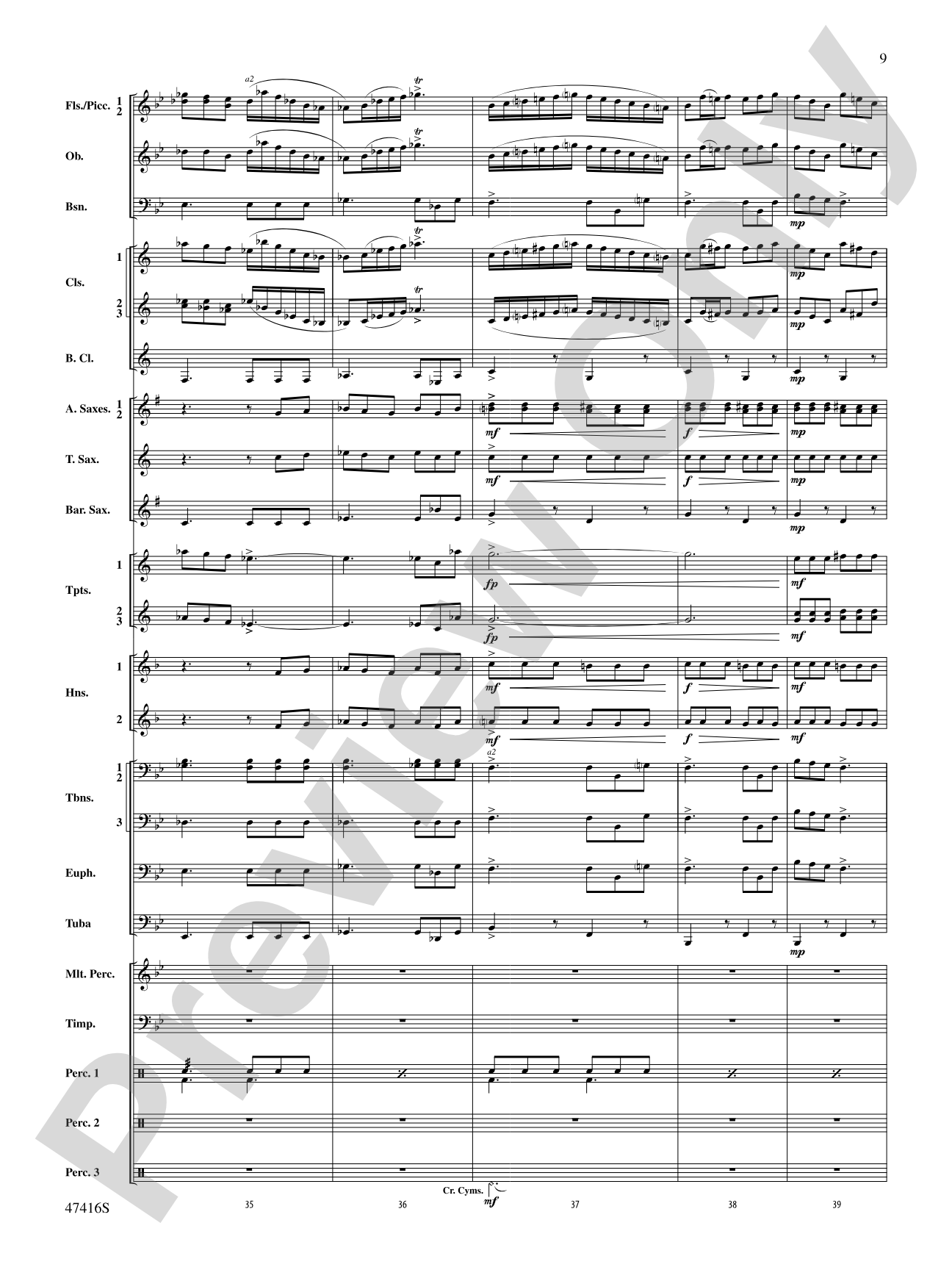 Rogue River: Concert Band Conductor Score & Parts
