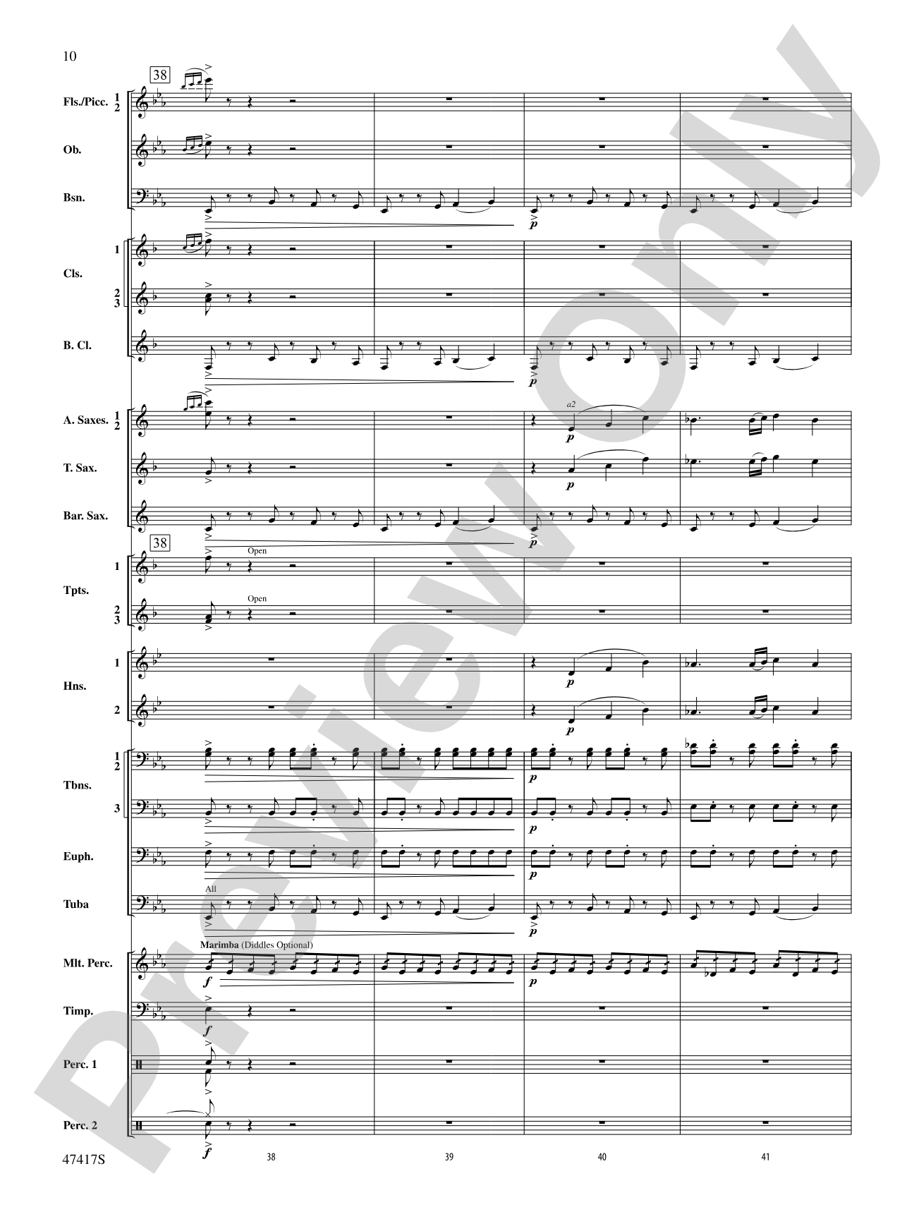 In Joyous Flight: Concert Band Conductor Score & Parts