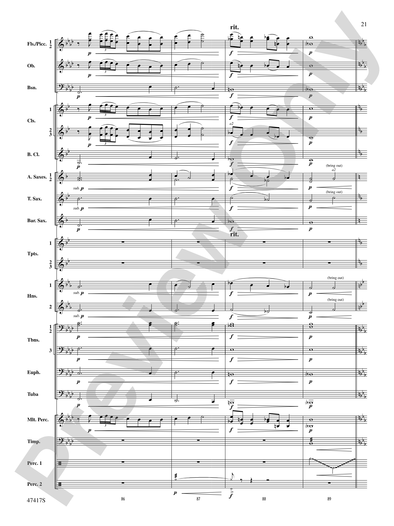 In Joyous Flight: Concert Band Conductor Score & Parts